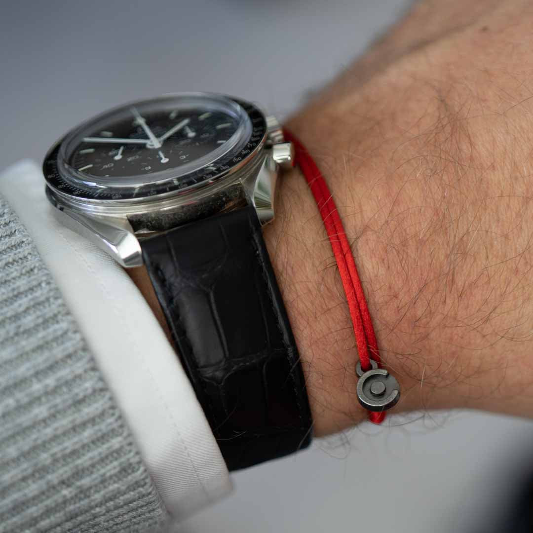 red satin bracelet