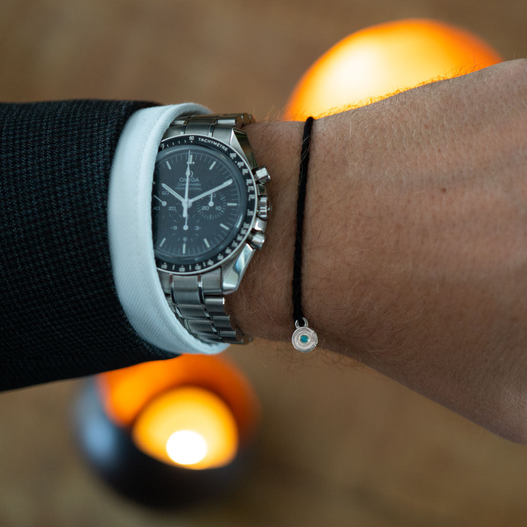 silver black soft bracelet