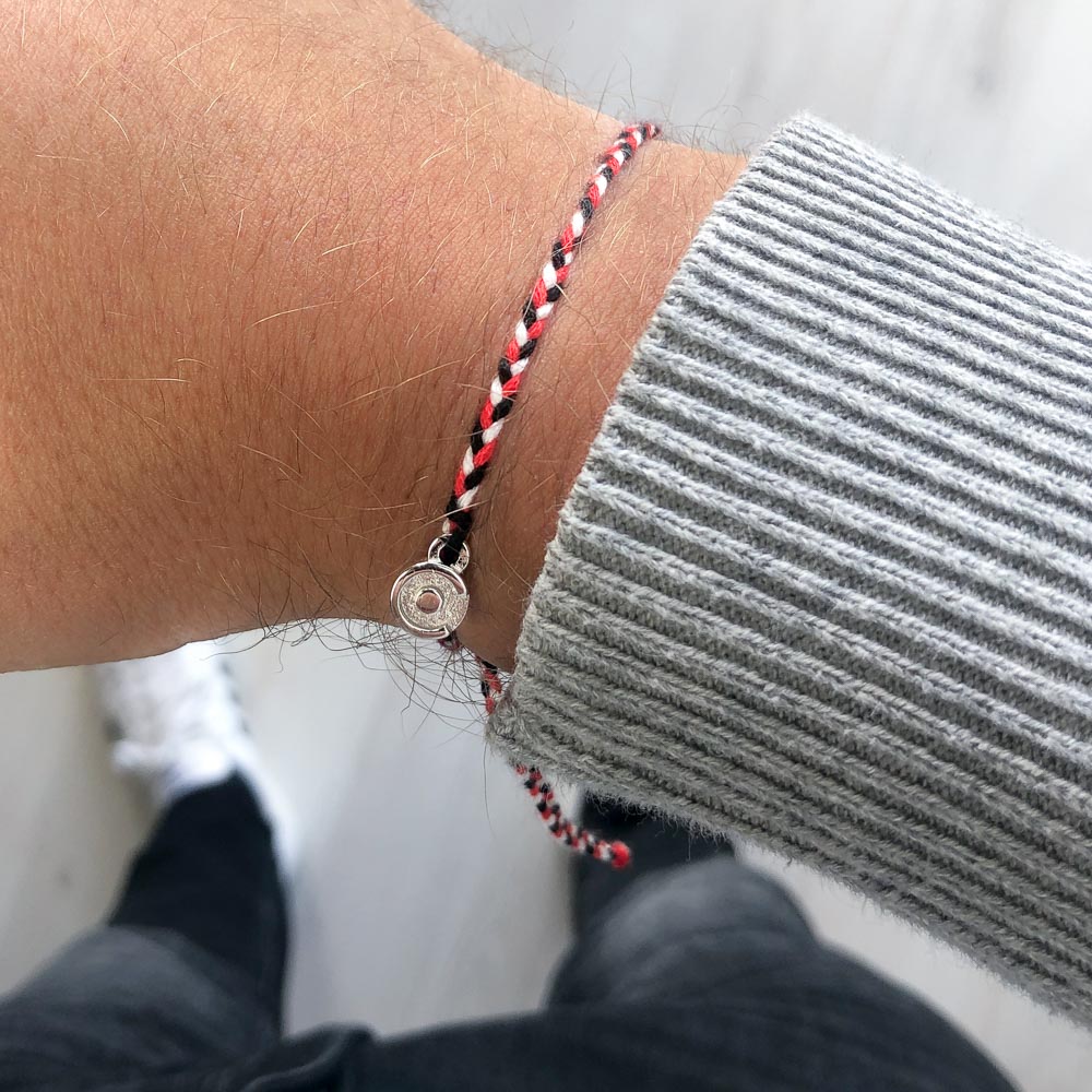 red-bracelet-sterling-silver-men