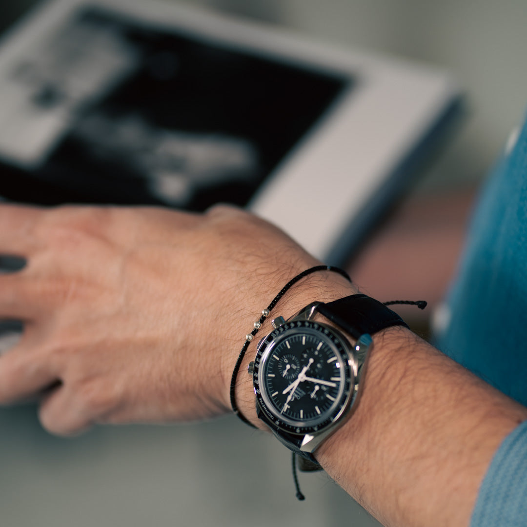 Triple Charm Beaded Bracelet - 925 Sterling Silver