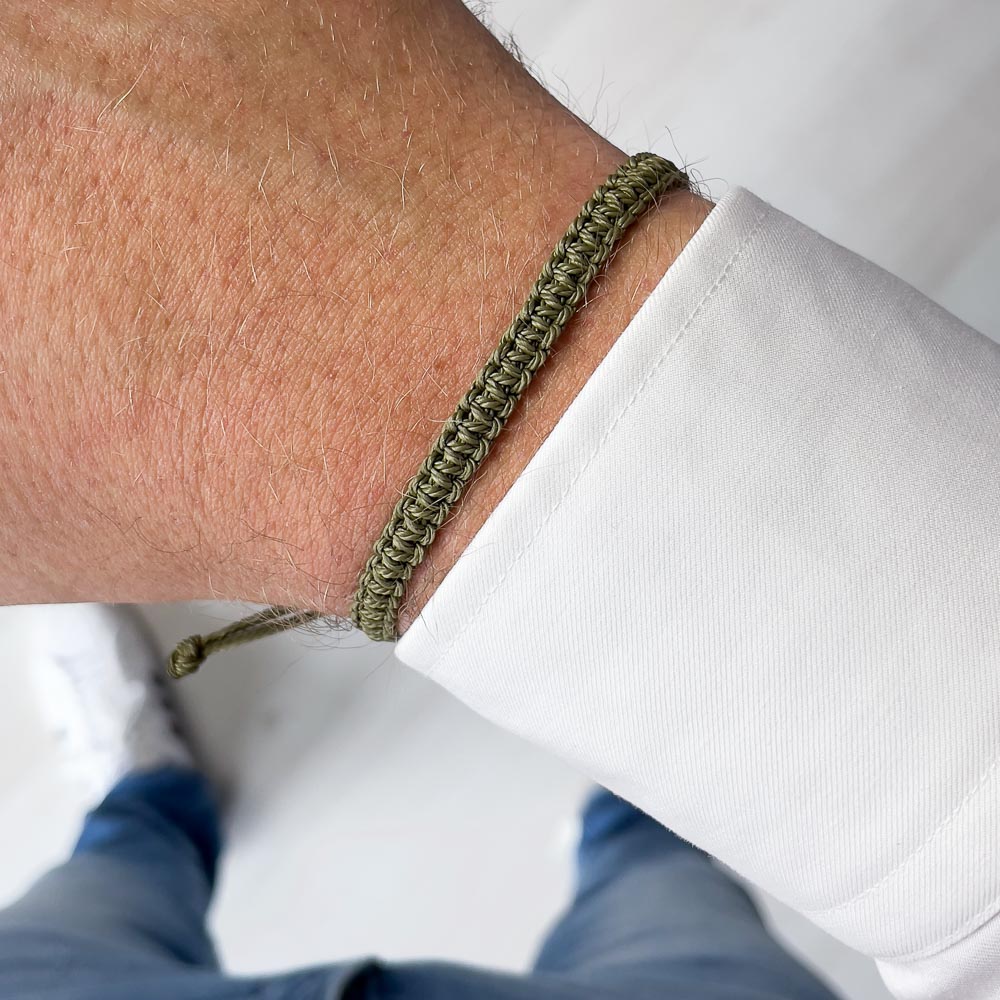 Olive Green Cobra Bracelet