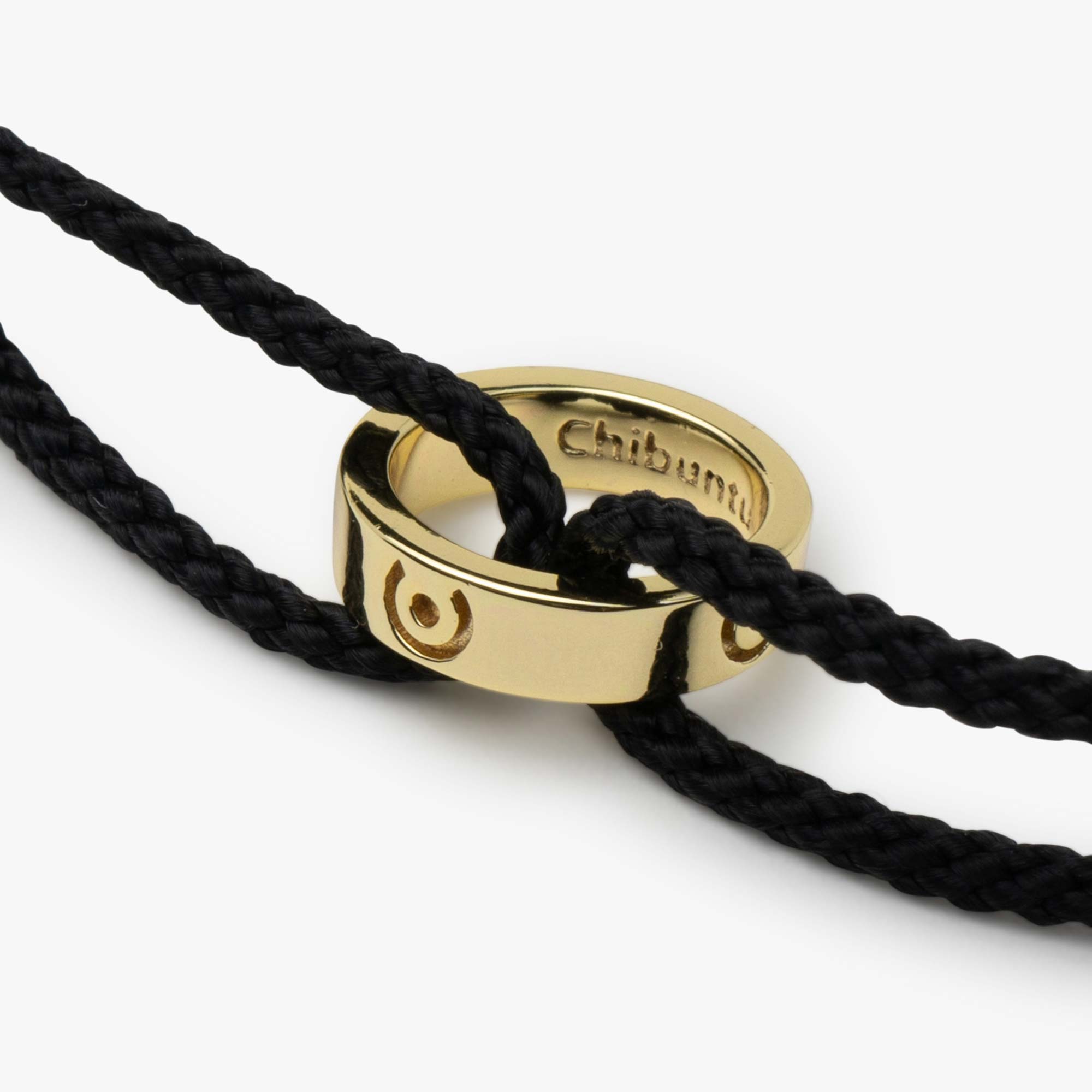 Men's Iconic Leather Bracelet Wowen in Gold - Atolyestone