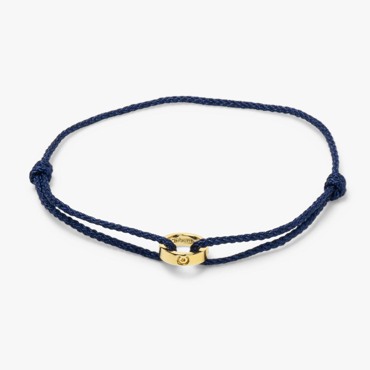 Elegant Gold and Navy Blue Borsari Woven Bracelet Orson Loop Rope Bracelet, Gold Vermeil | Men main image 4