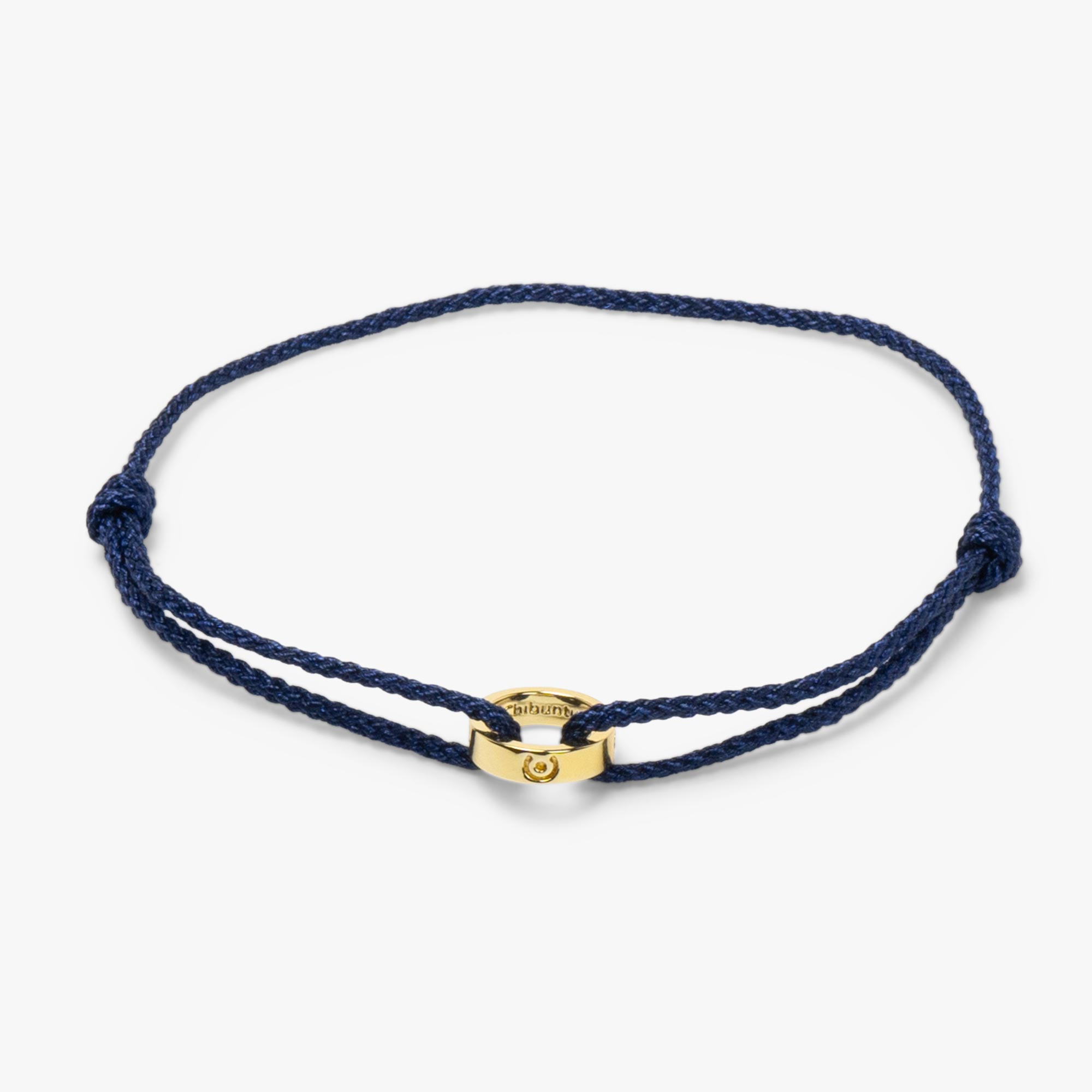 Navy Blue Ring Bracelet 14k Gold plated