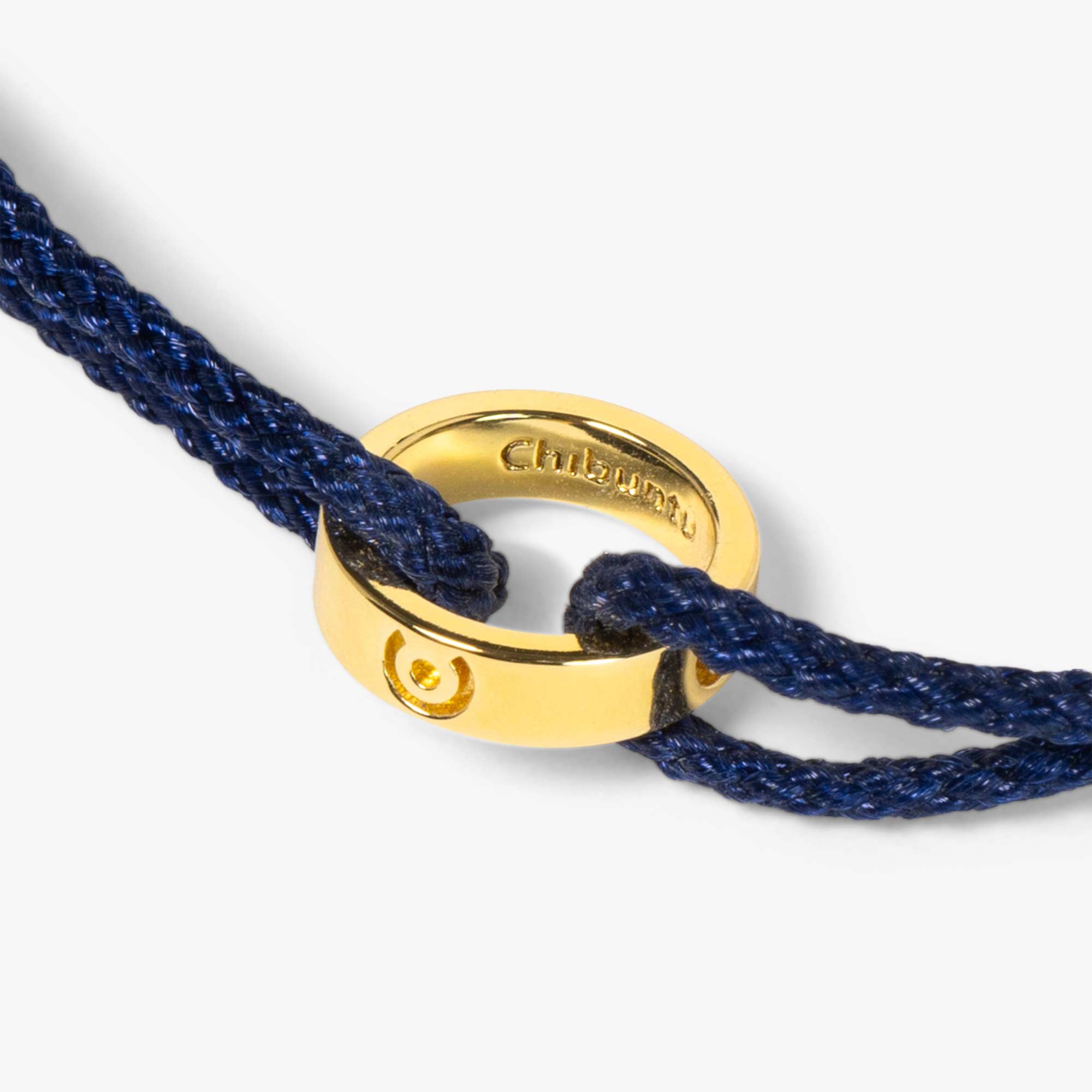 Navy Blue Ring Bracelet 14k Gold plated