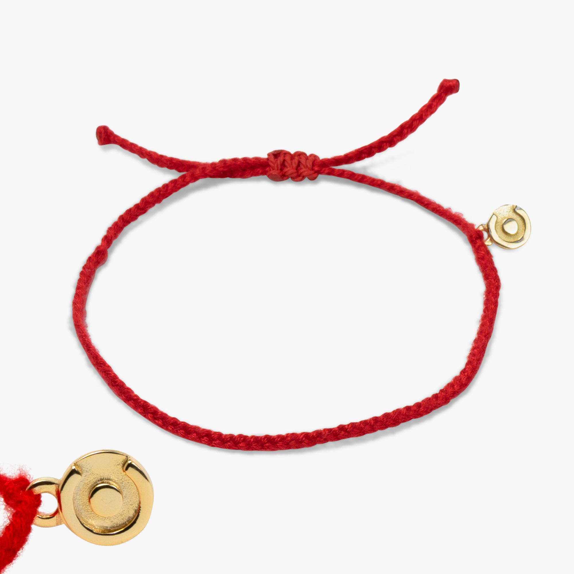 Geluks Rode Original armband - 14k Goud plated Power Pose