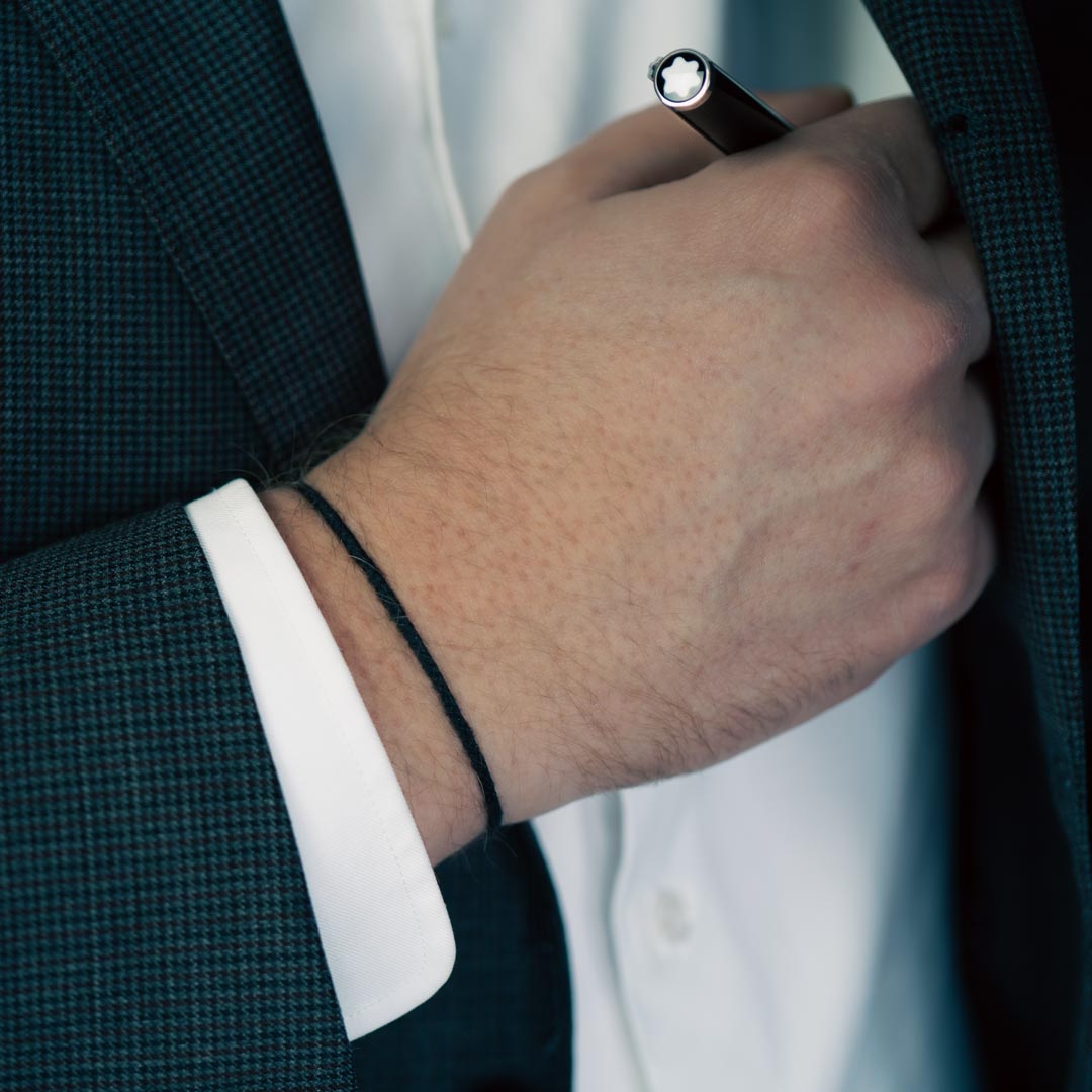 minimal black bracelet