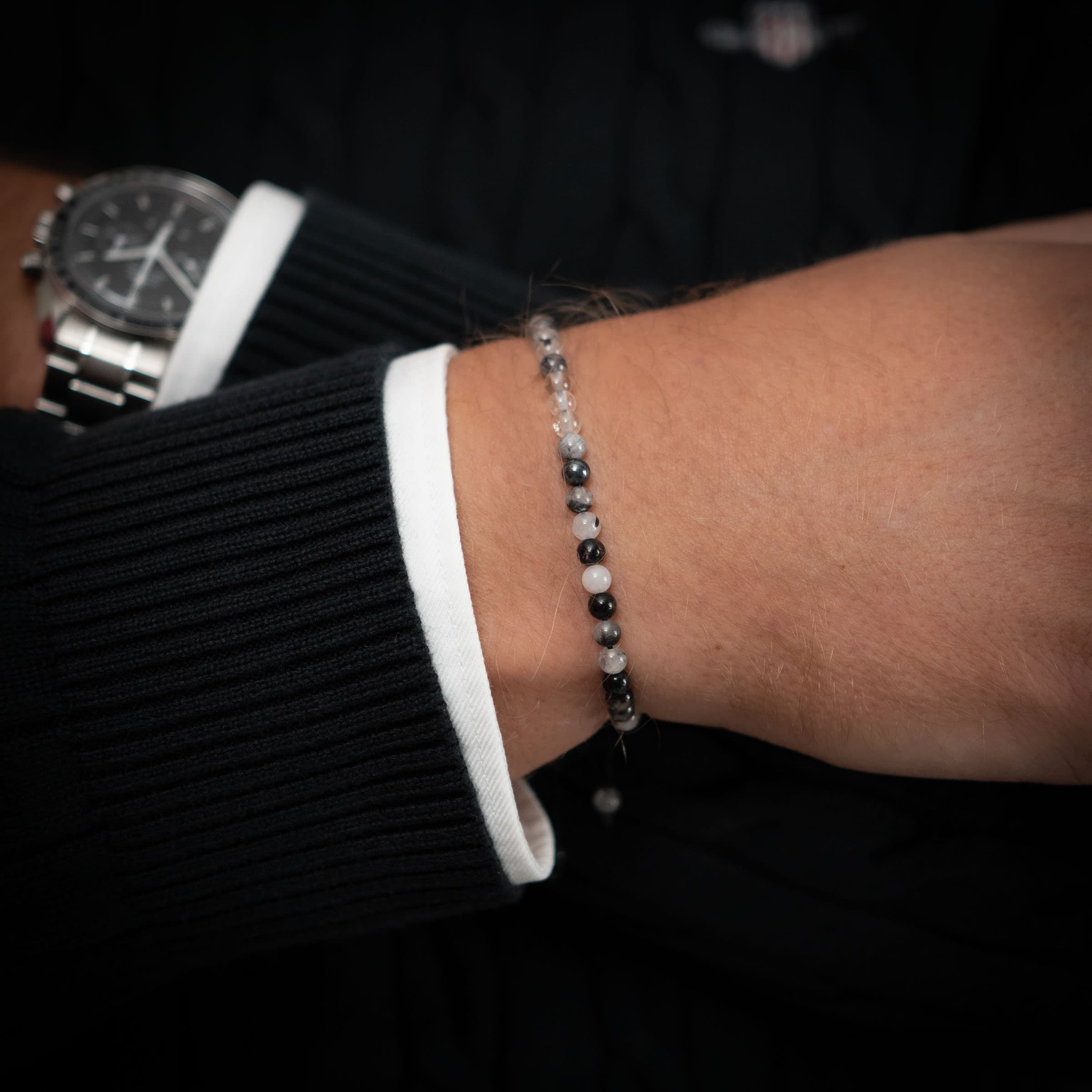 Black Rutilated Gemstone Bracelet