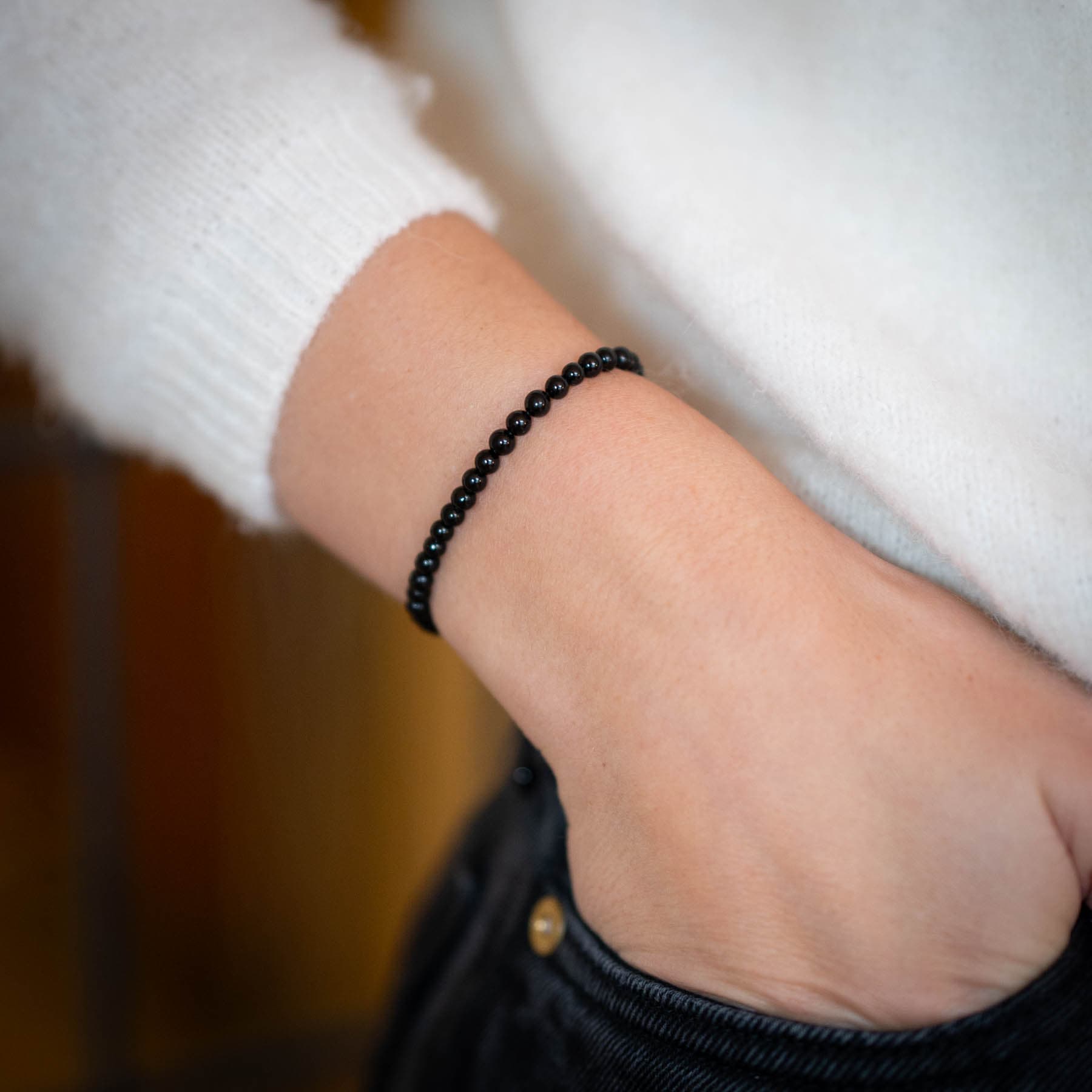 Zwarte Toermalijn armband