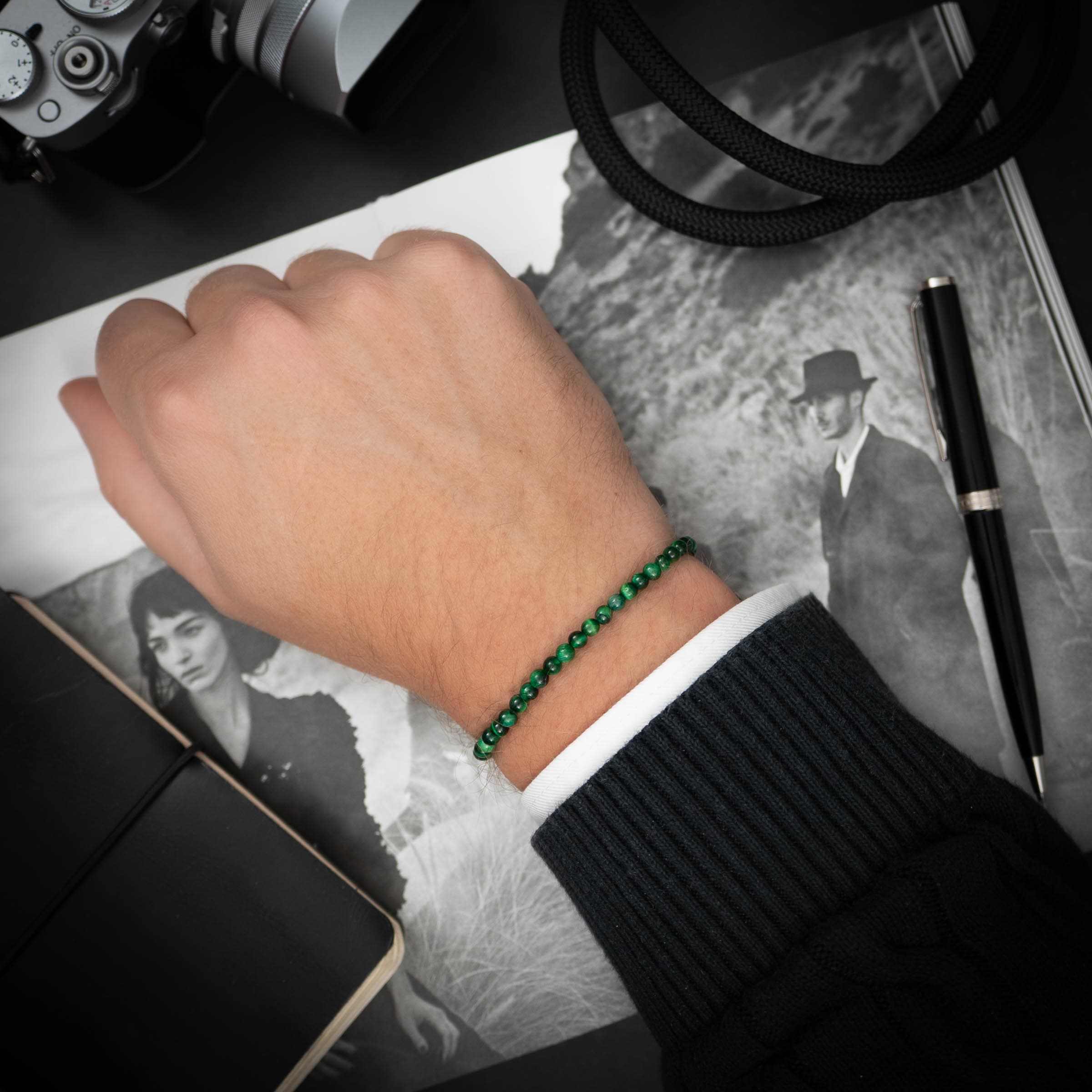 Green Tiger Gemstone Bracelet
