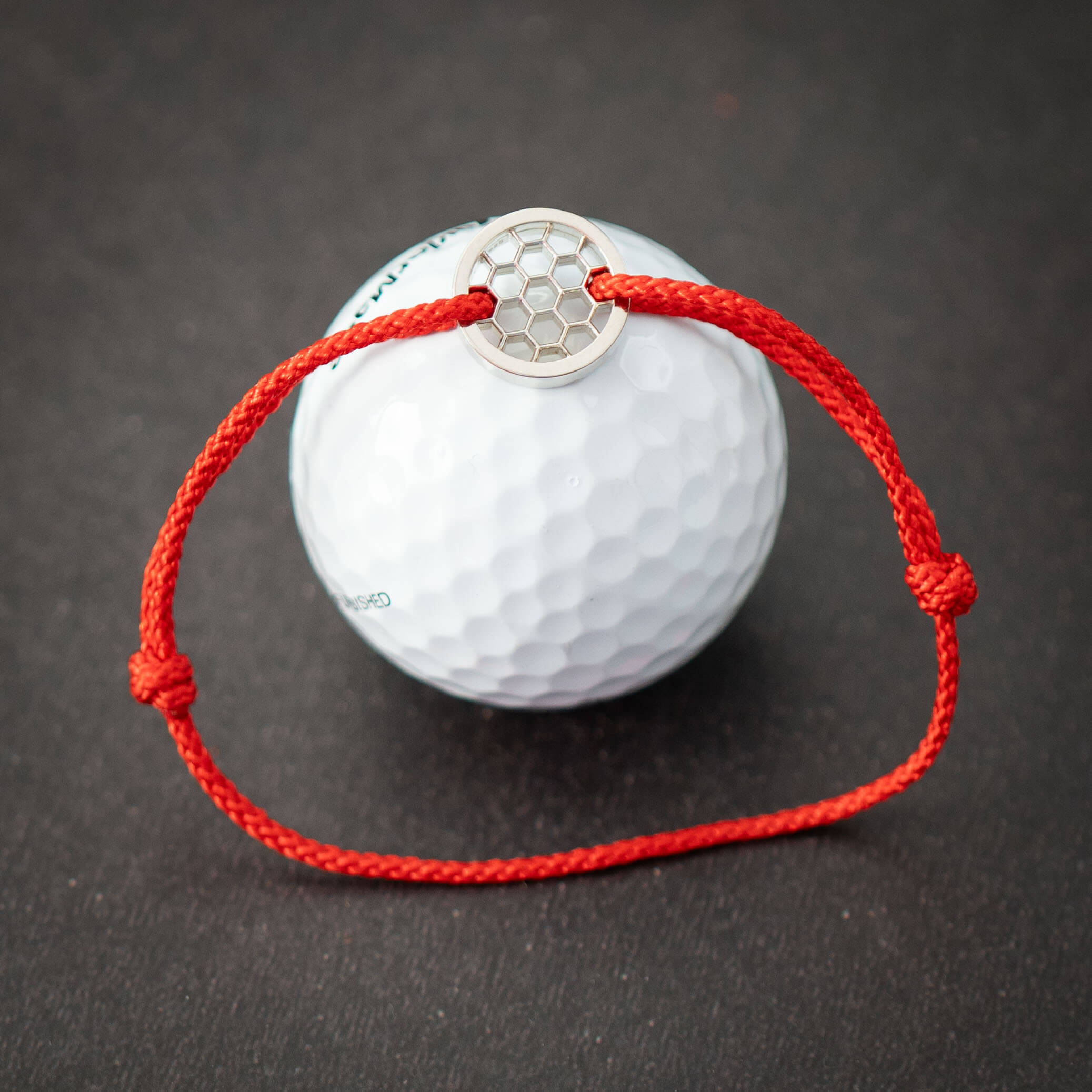 Rotes Golf Ring Armband 925 Sterling Silber