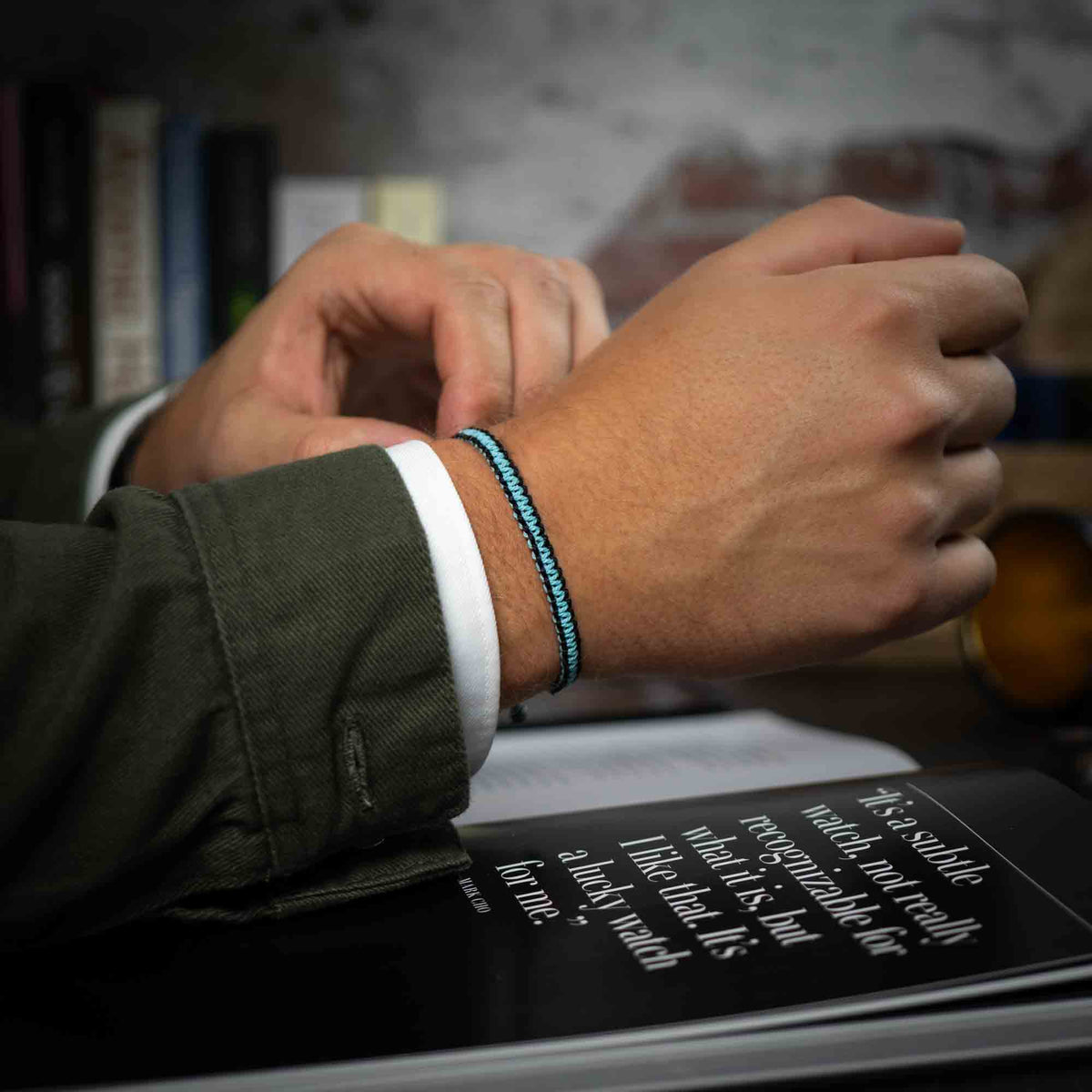 Light Blue James Bond Style Bracelet for Men - Chibuntu® official shop