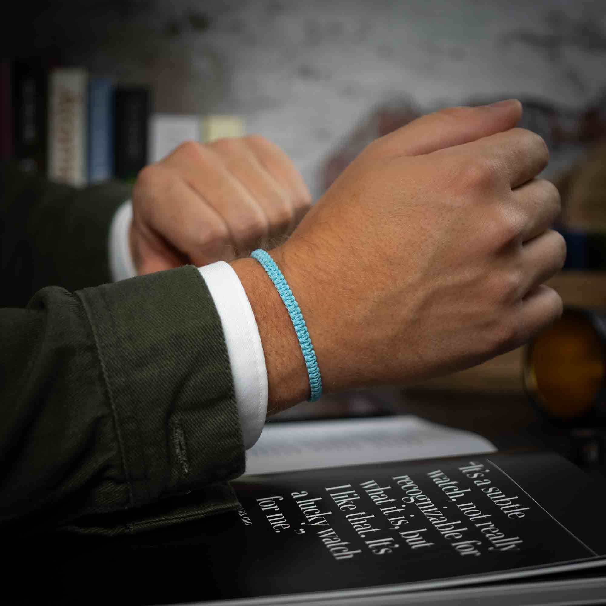 waterproof light blue bracelet