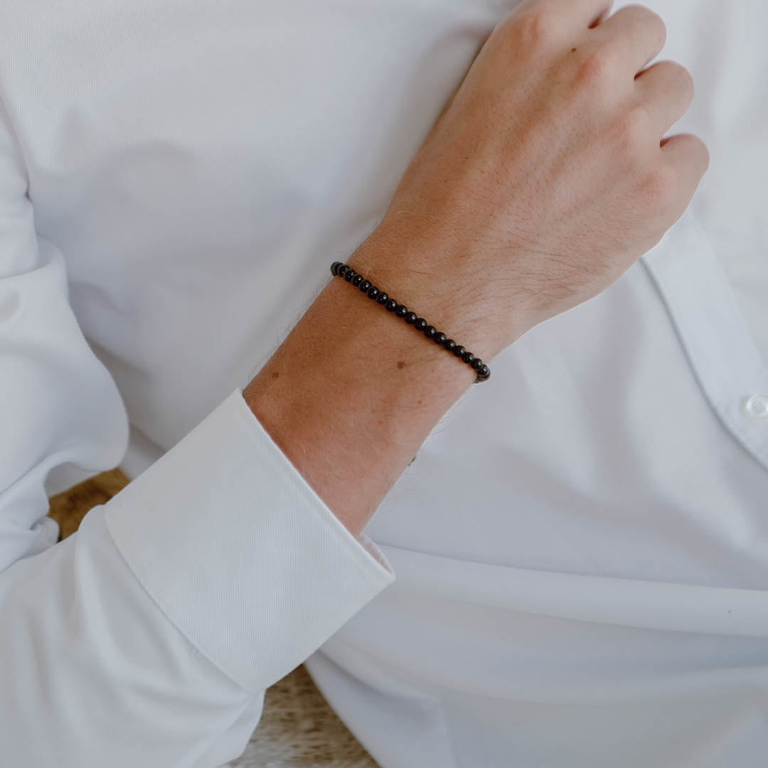 natural black onyx gemstone bracelet