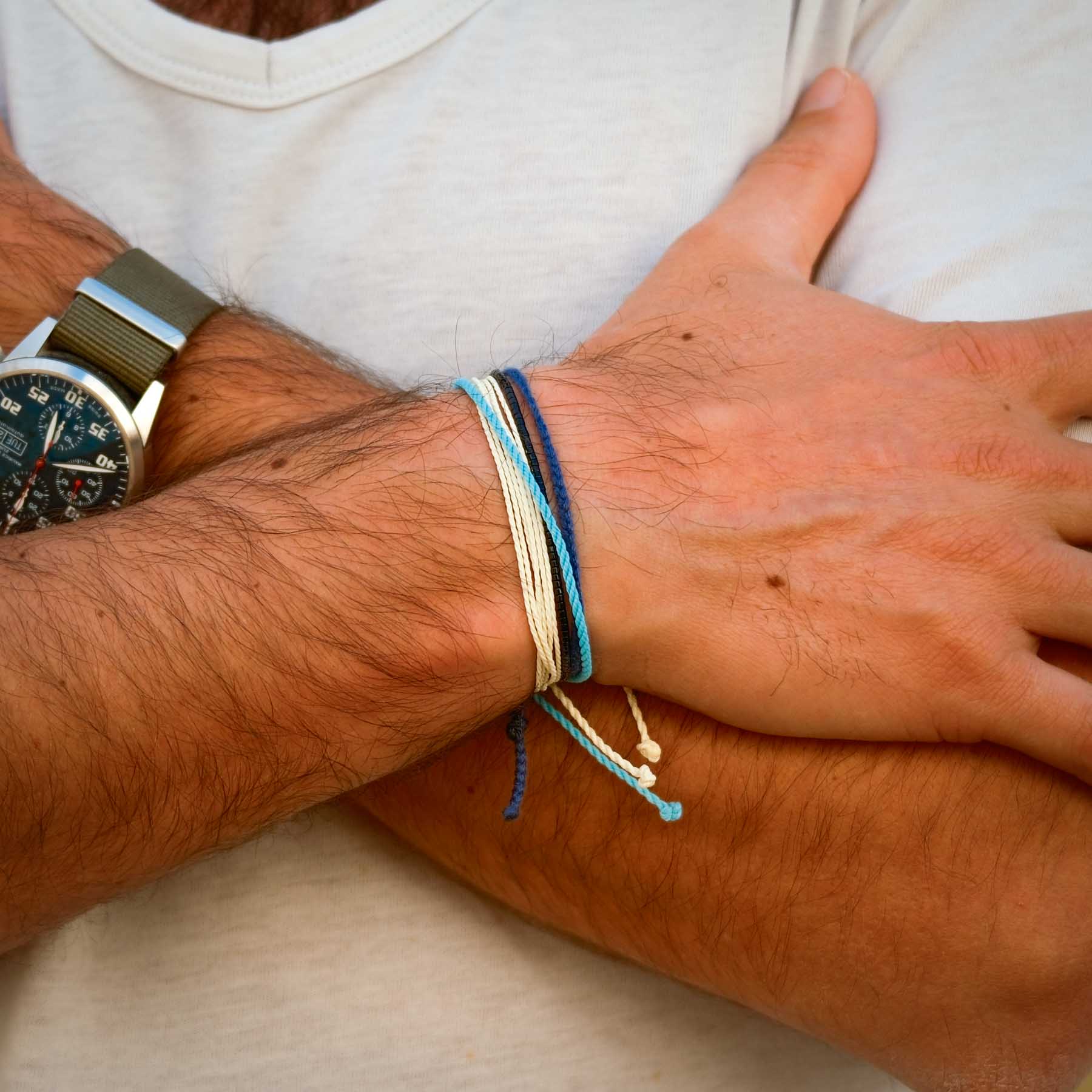 Off-White Blue bracelet pack