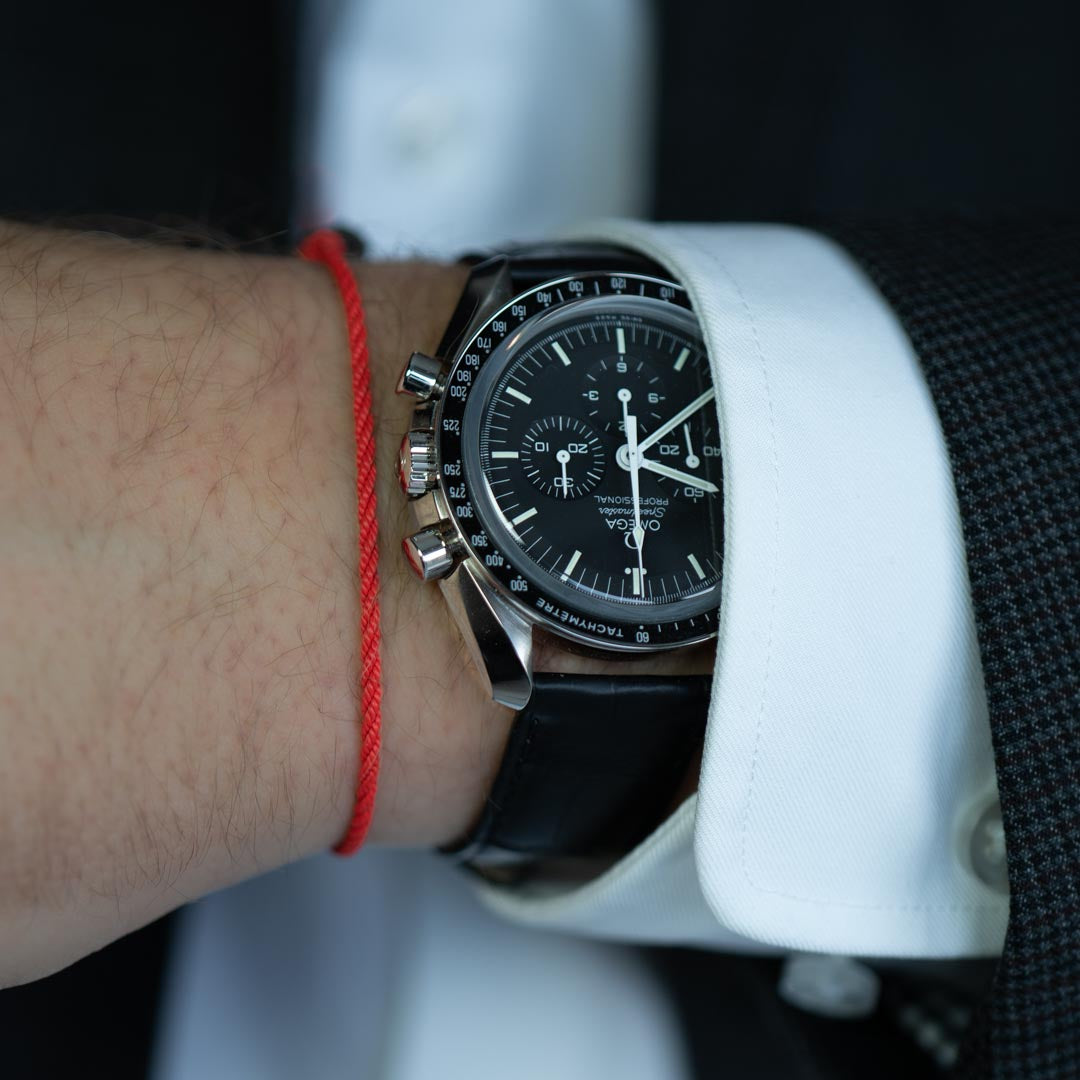 red minimal bracelet