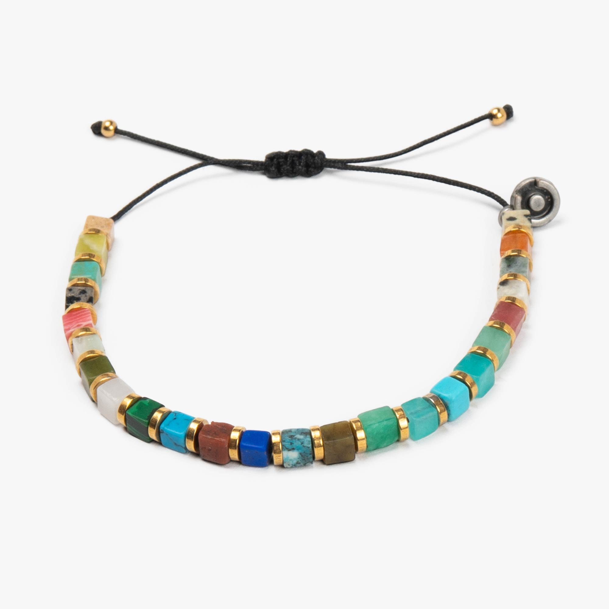 Mixed Color Jasper Square Cut armband