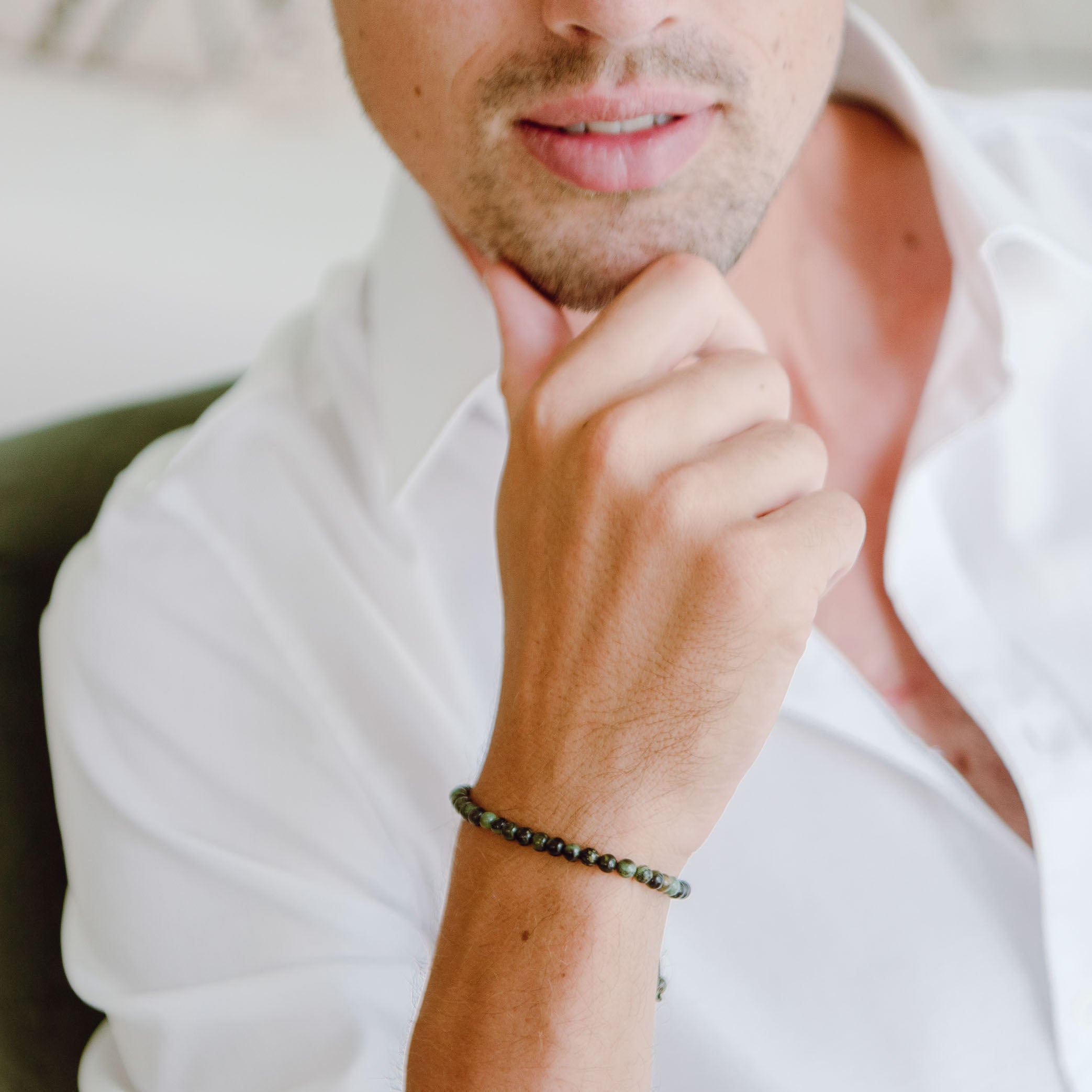 moss agete men's bracelet