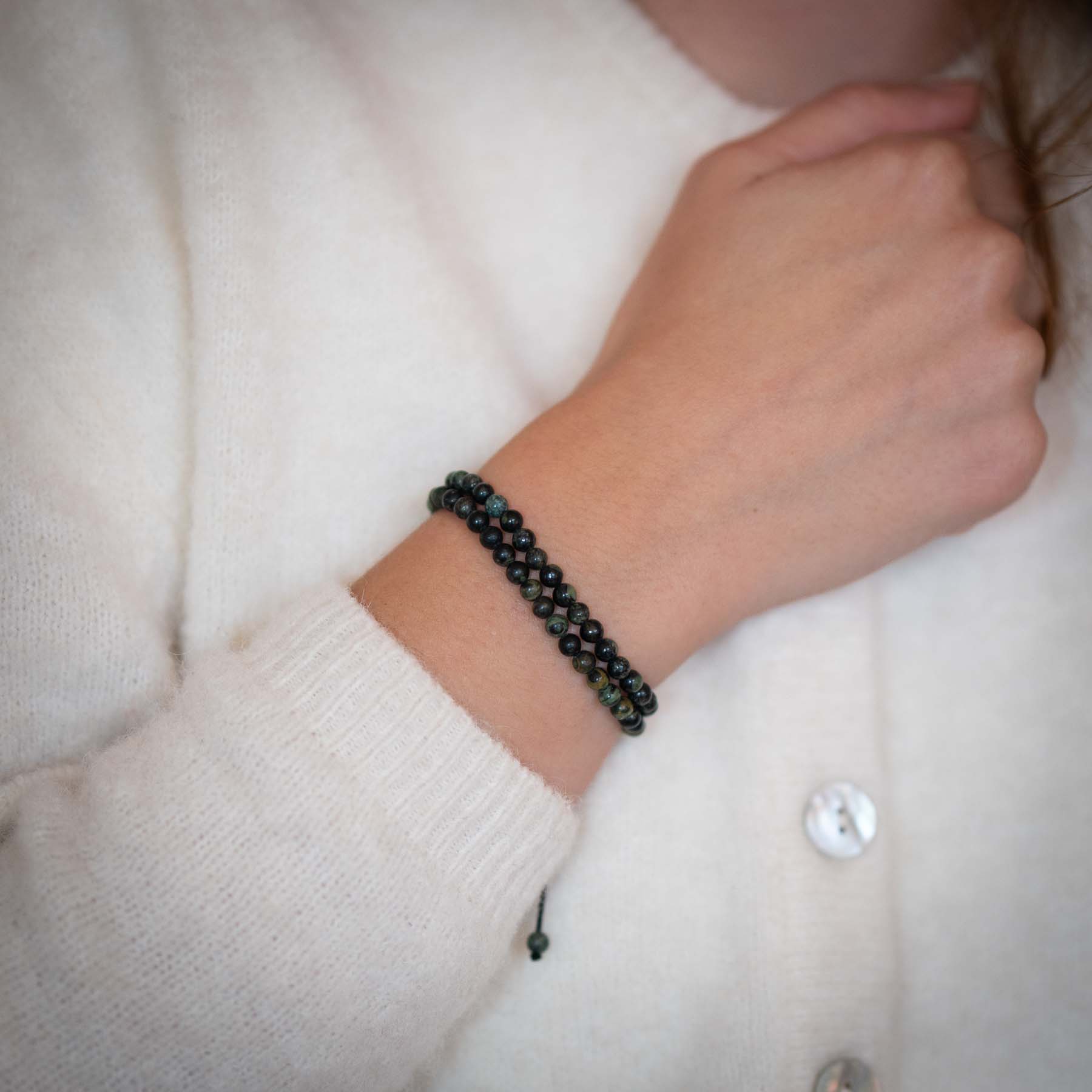 Moosachat Edelstein Armband