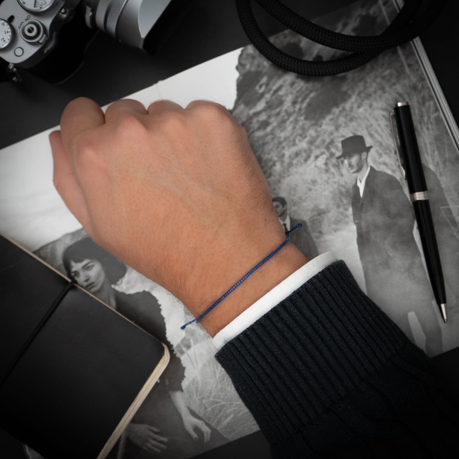 Marineblaues Perlen Armband