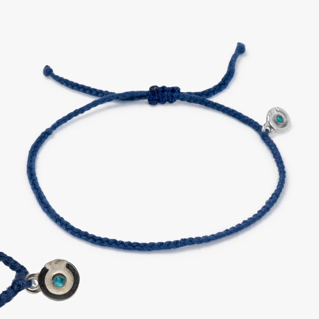 Marine Blauwe Original armband - 925S Zilver met Blauwe Topaz steen