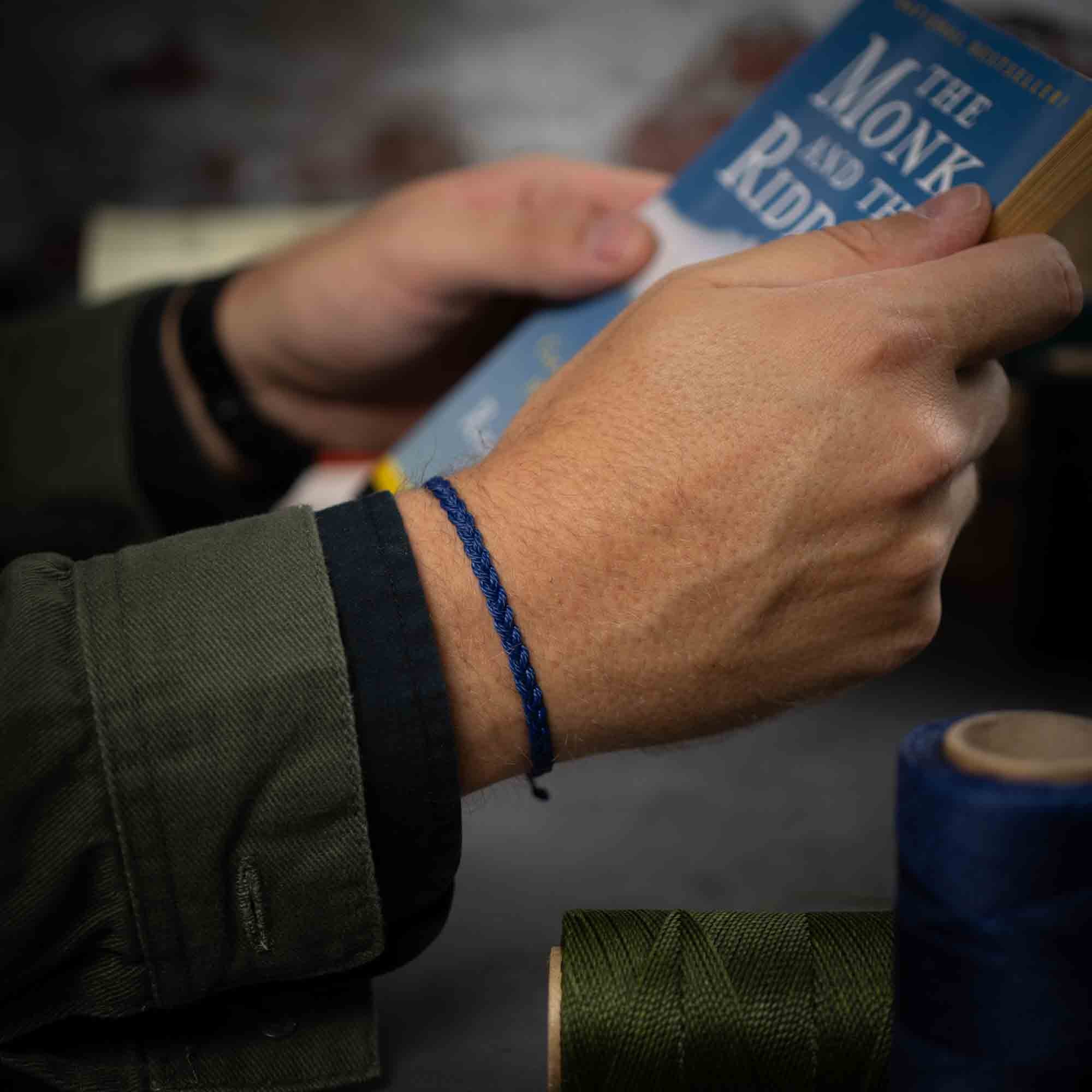 Marine Blauwe armband Flow