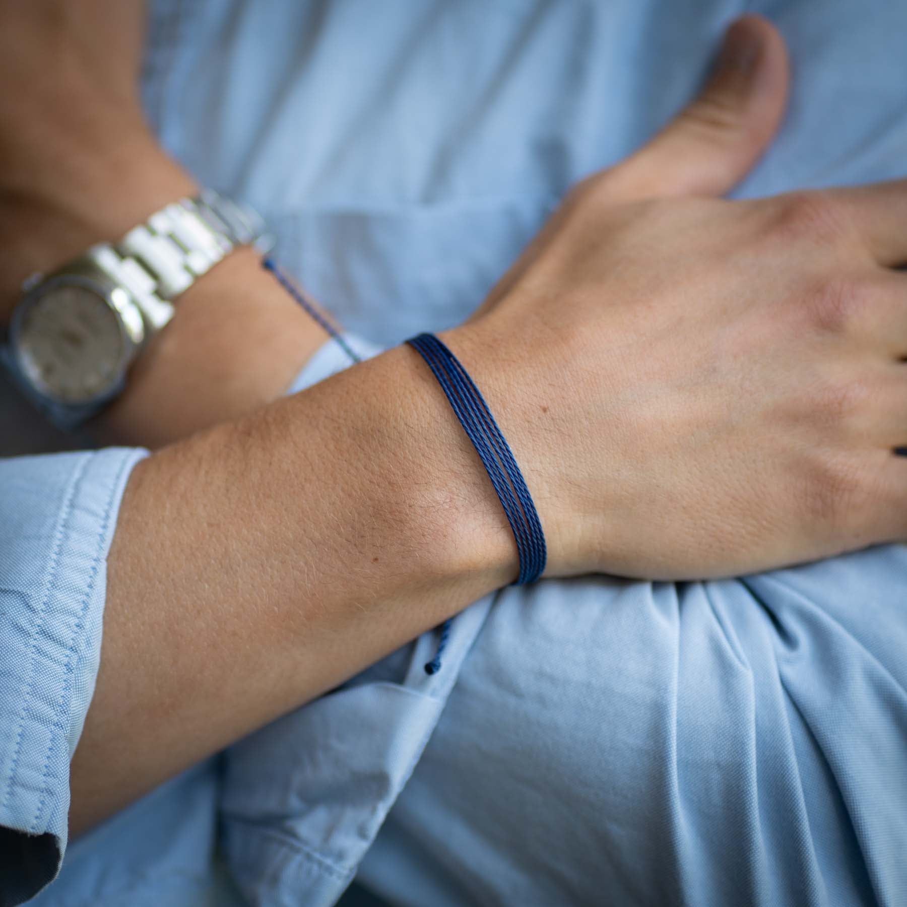 Navy Blue String Bracelet