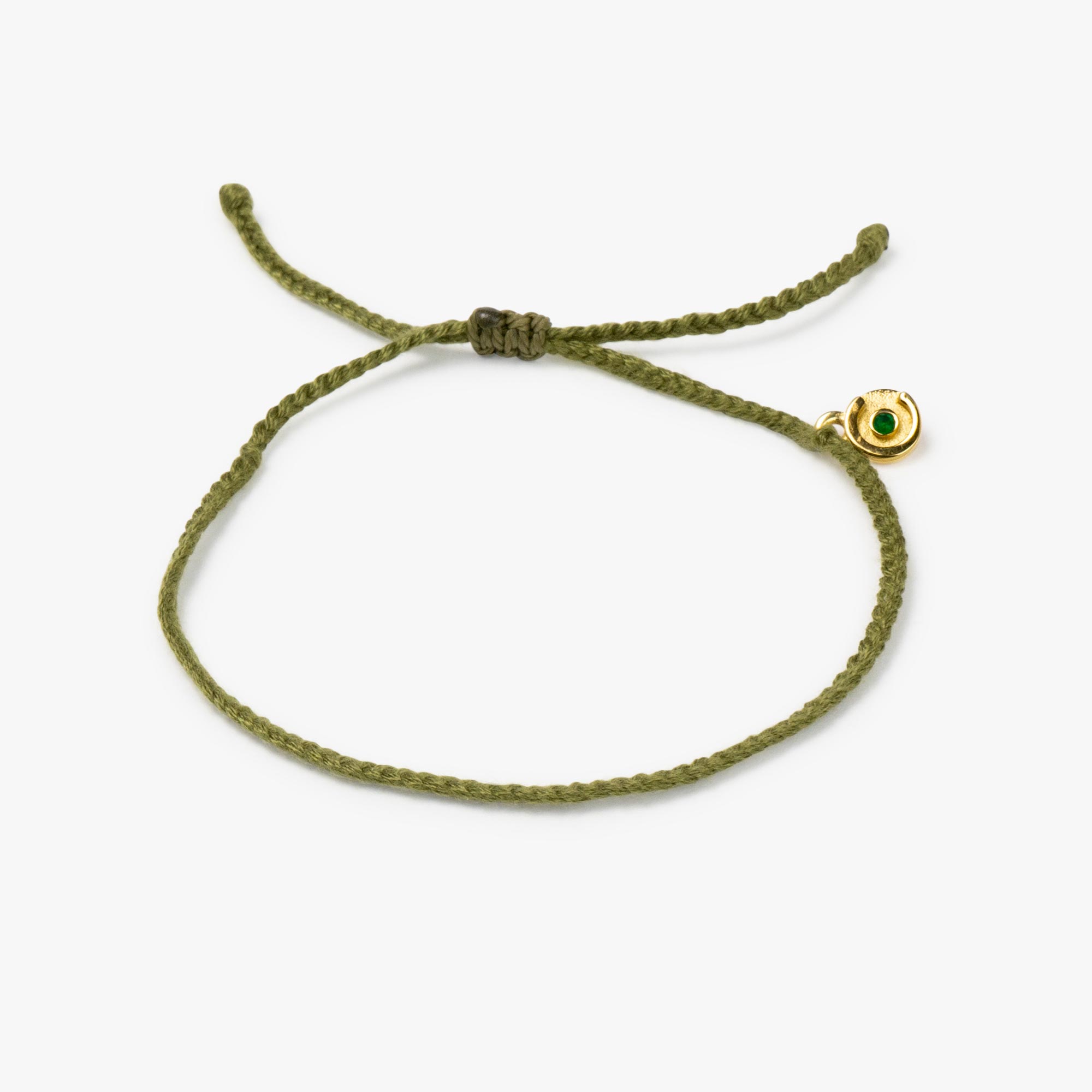 Olijf Groene Originele Armband - 14k Verguld met Groene Zirkoon steen