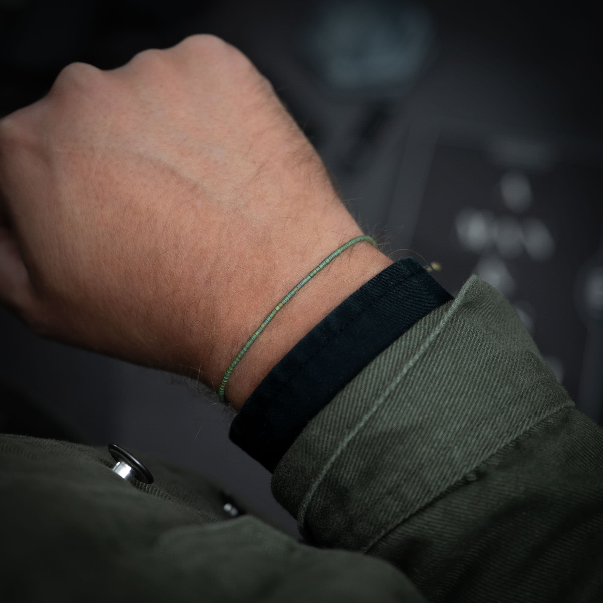 Olijf Groene Kralen armband