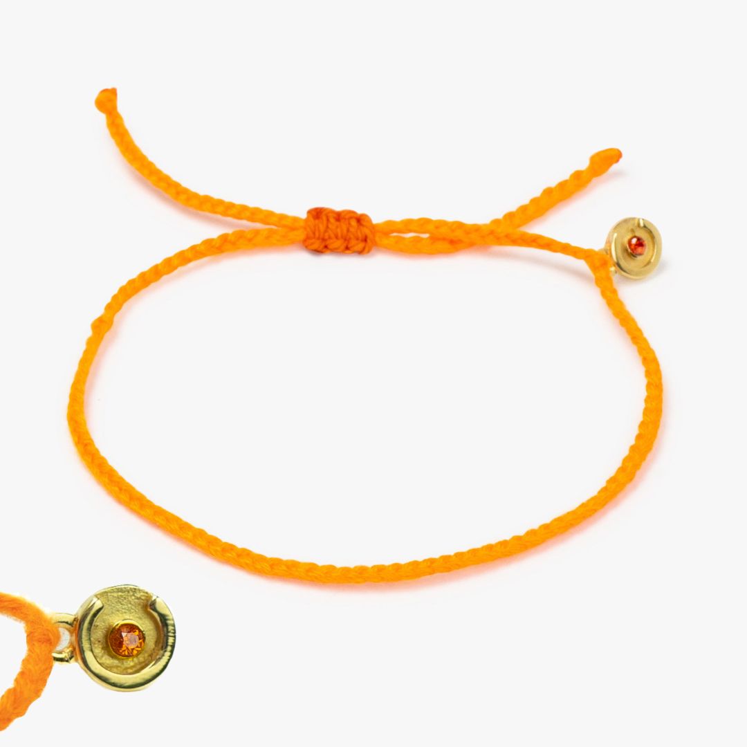 Orange Original Armband - 14k vergoldet mit Orange Zirkon Stein