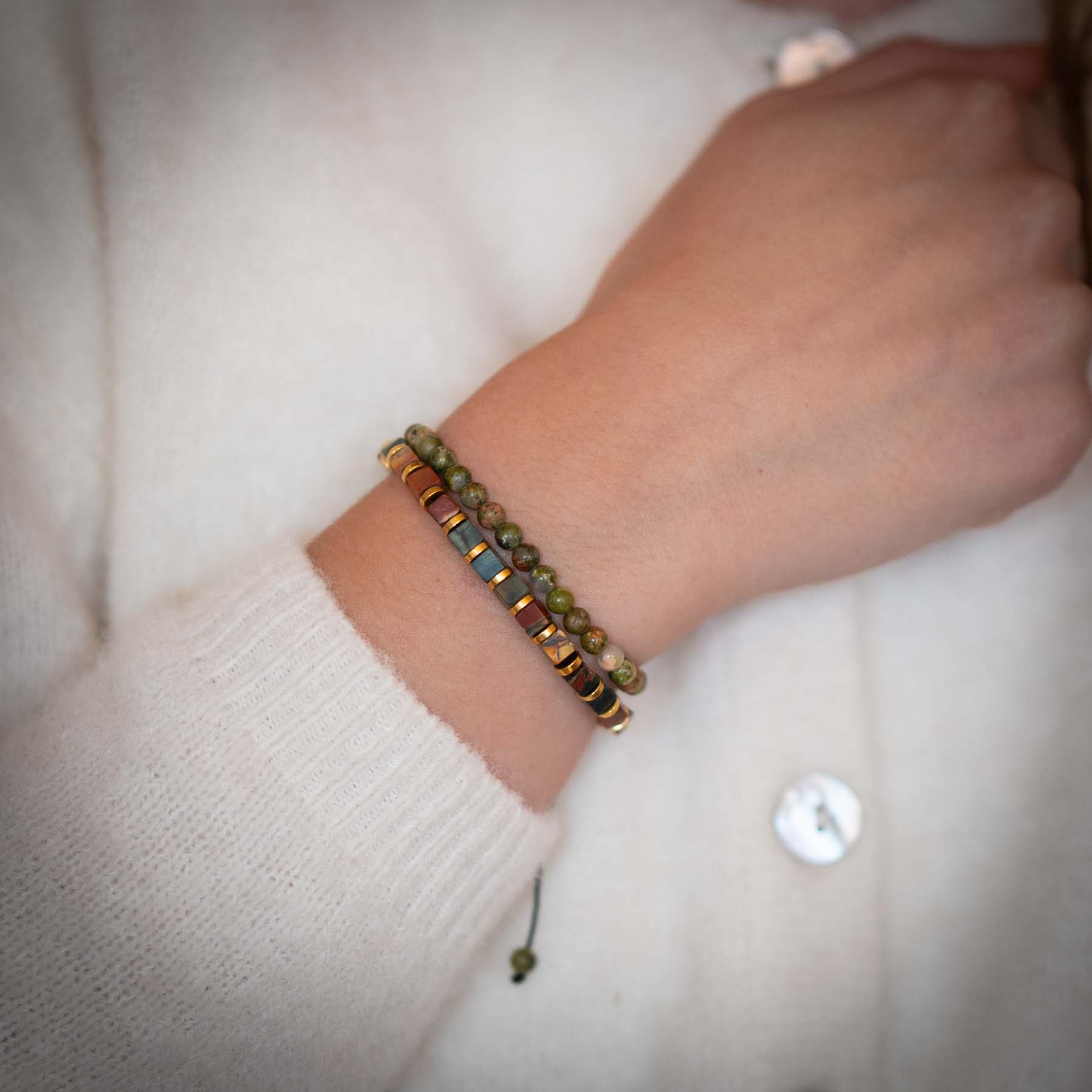 Picasso Jasper & Unakite Duo Set