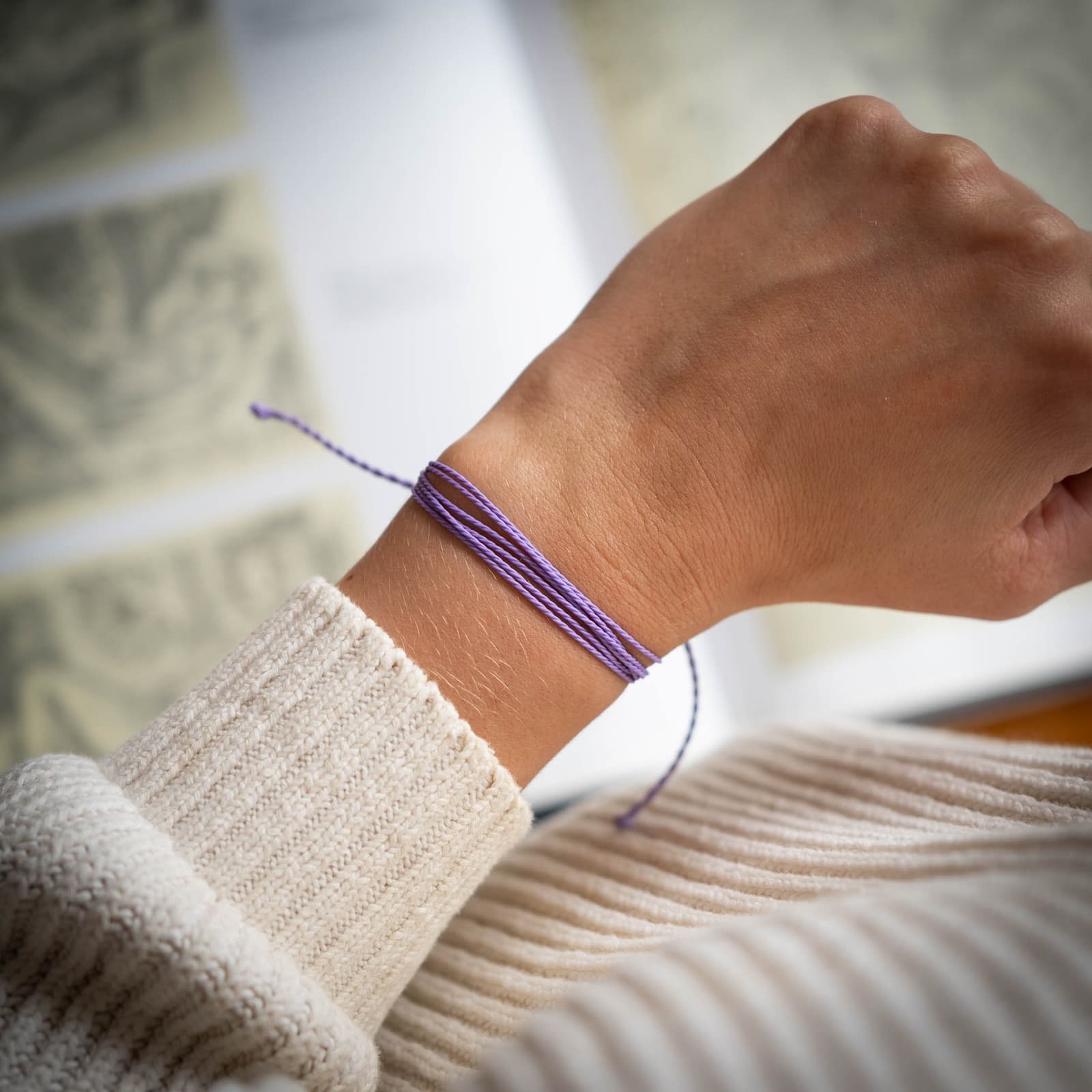 Koninklijk Paarse String armband