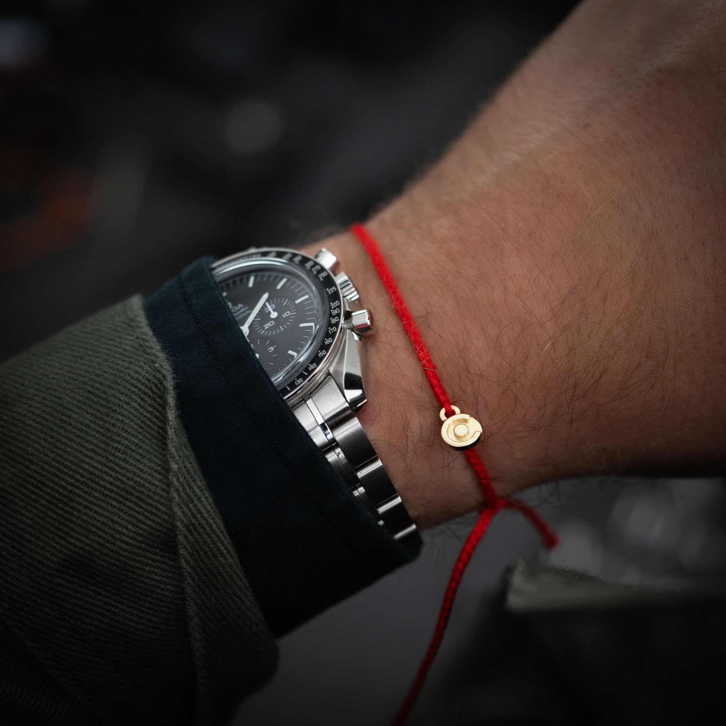 Geluks Rode Original armband - 14k Goud plated Power Pose