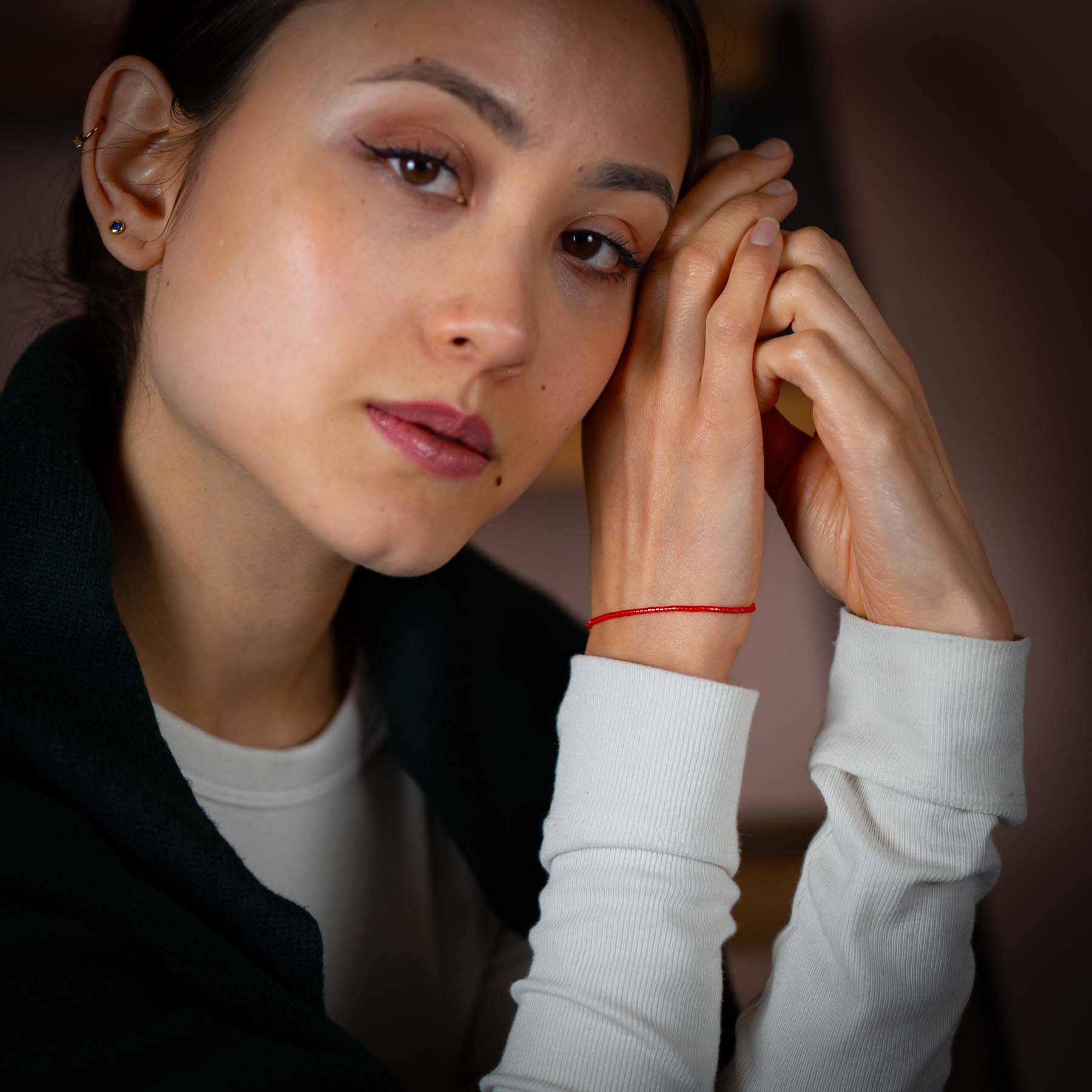 Glücks Rotes Perlen Armband