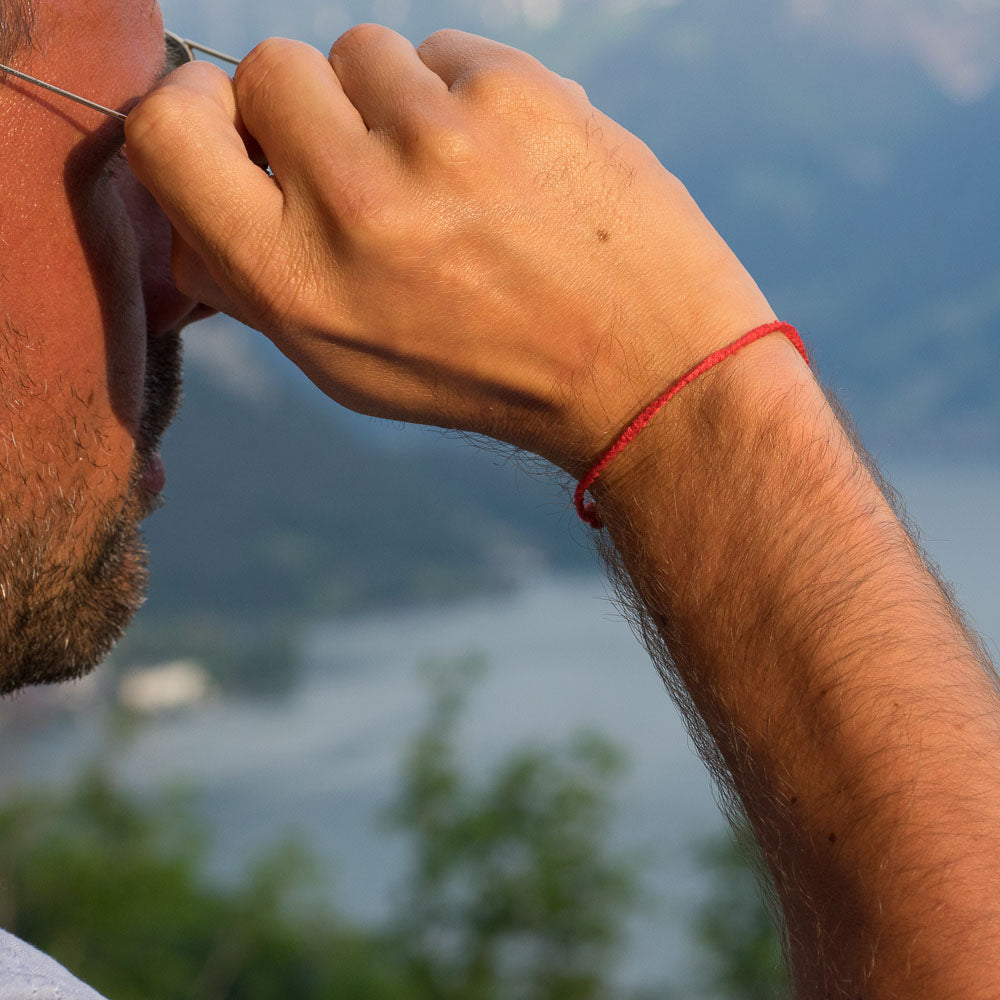 male red bracelet