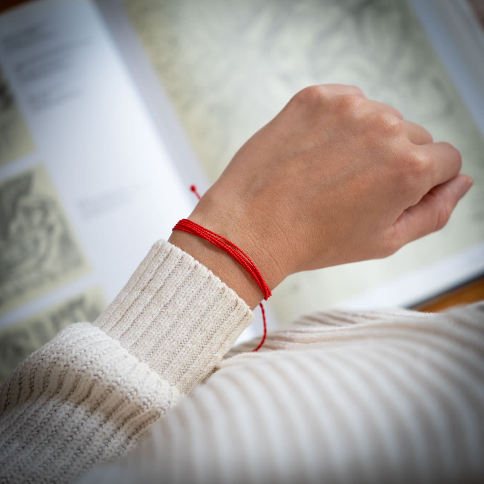 Geluks Rode armband String