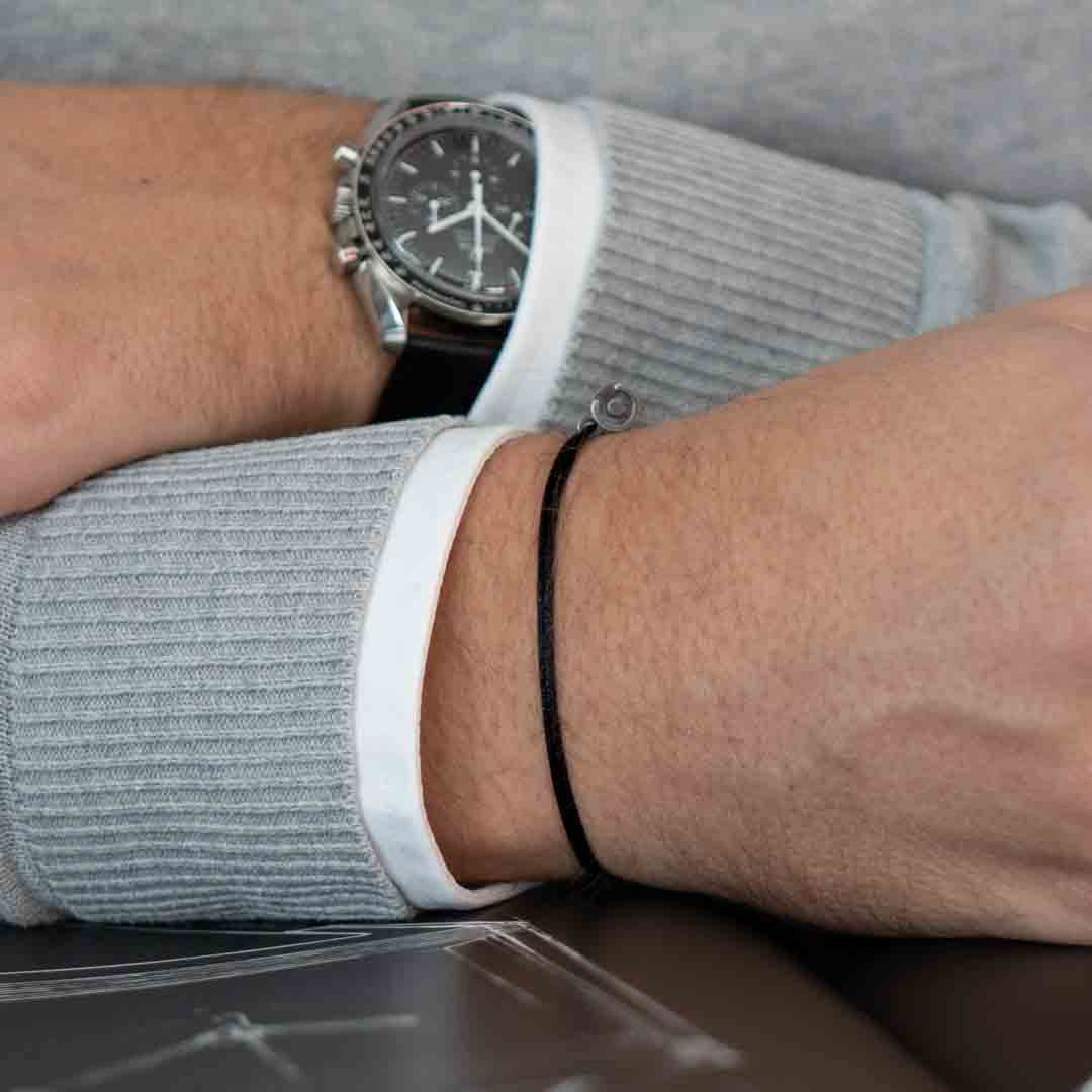 black satin bracelet