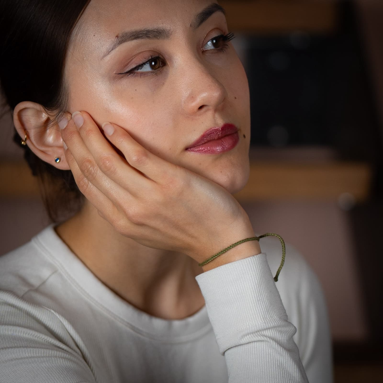 Olive Green Original Bracelet - 14k Gold plated with Green Zircon stone