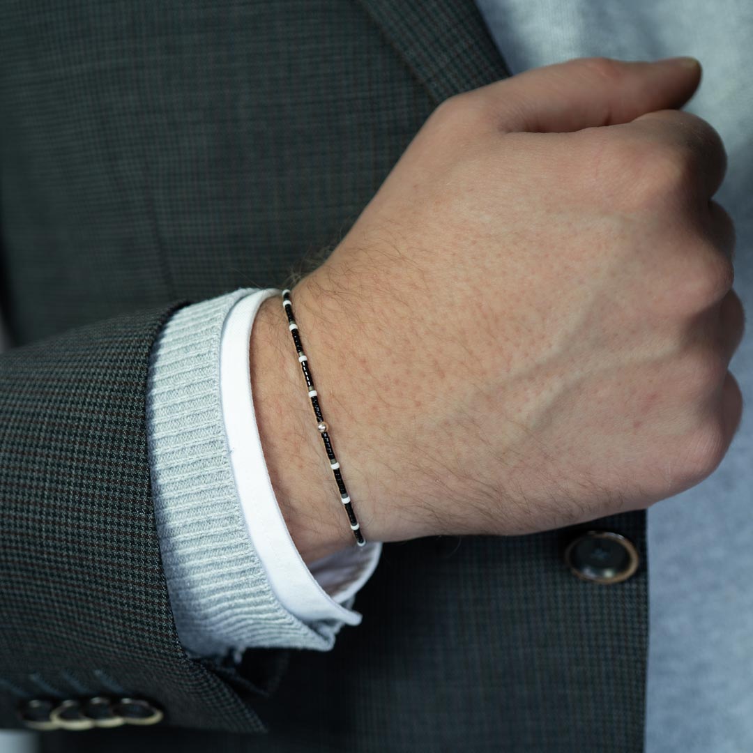 James Bond & 925 Sterling Silber Perlen Armband