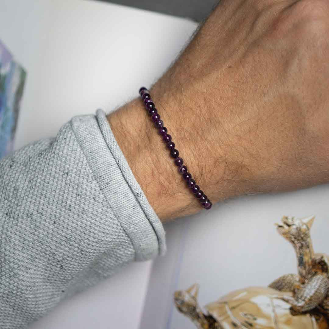 Amethyst bracelet hot sale for him