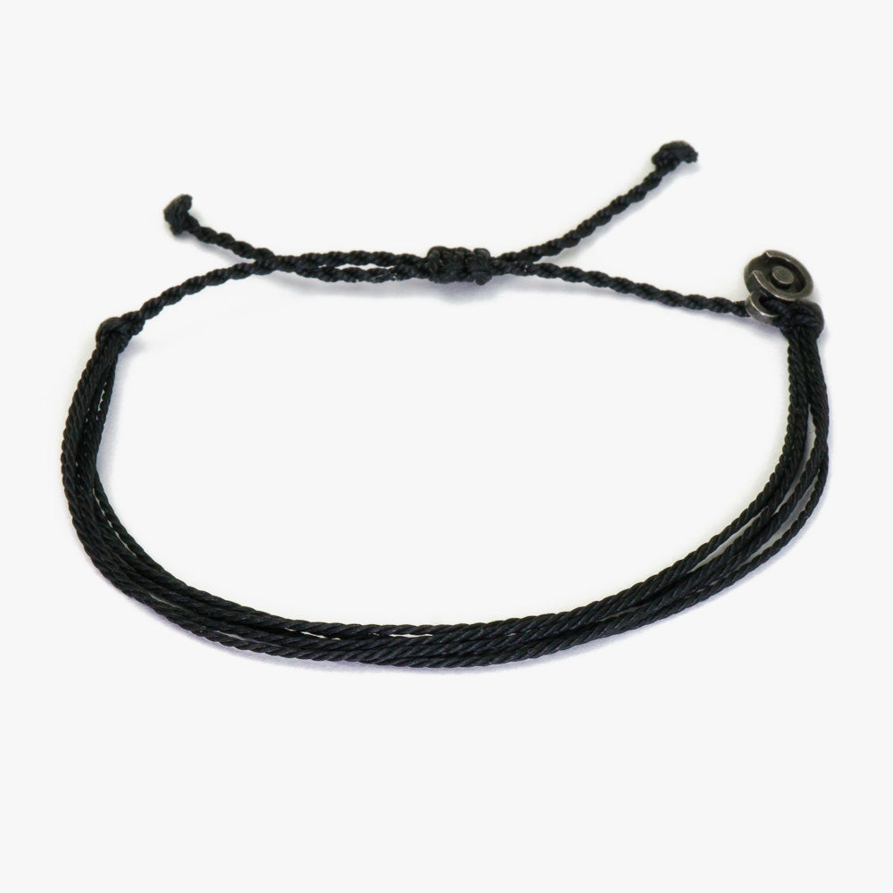 Zwarte String armband
