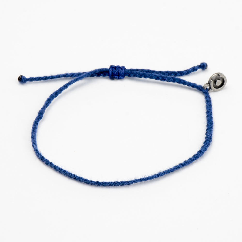 blue mens cotton bracelet