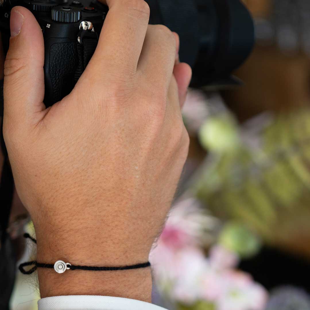 Black Original bracelet - 925S Silver & Clear Zircon Stone