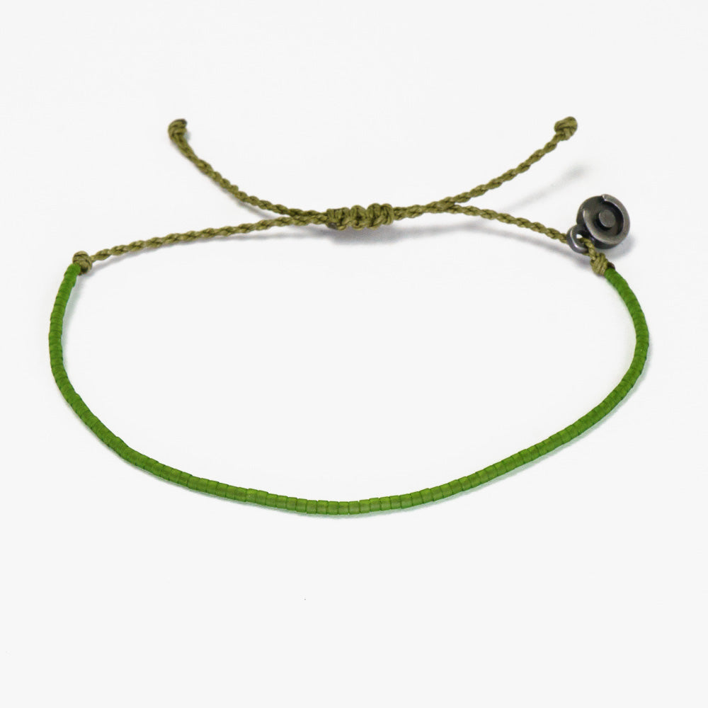 Olive Green Beaded Bracelet