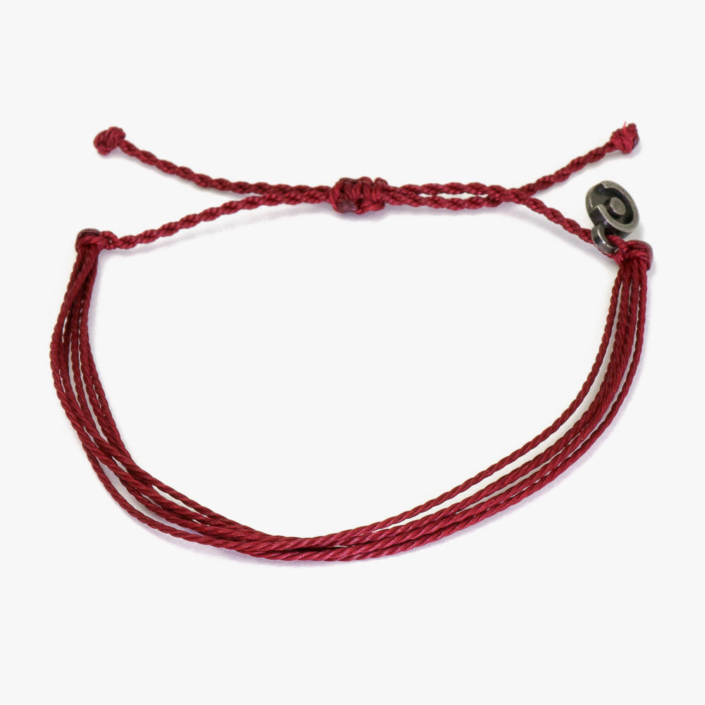 Bordeaux Rode String armband