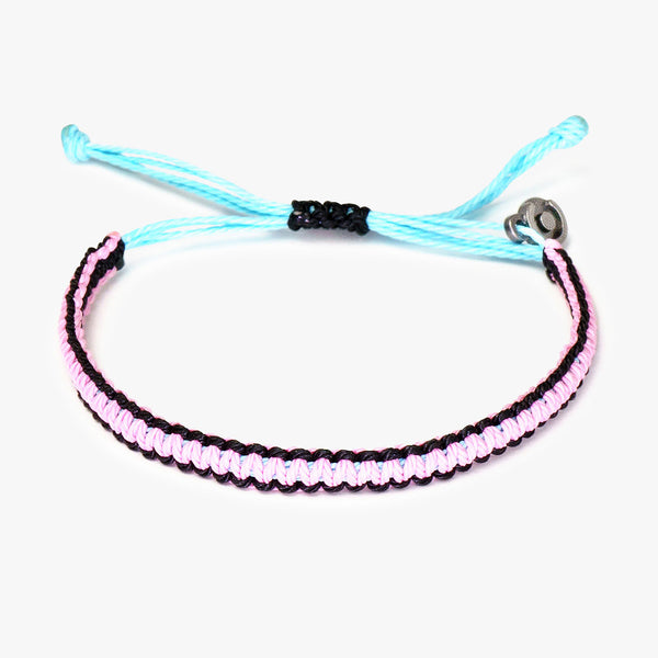 ブレスレット LABEL K FW21 BRAIDED FABRIC BRACELET (BR-TISSE_GREYLOVE) Grey & Black Braided Leather Cord Bracelet | In stock! | Lucleon