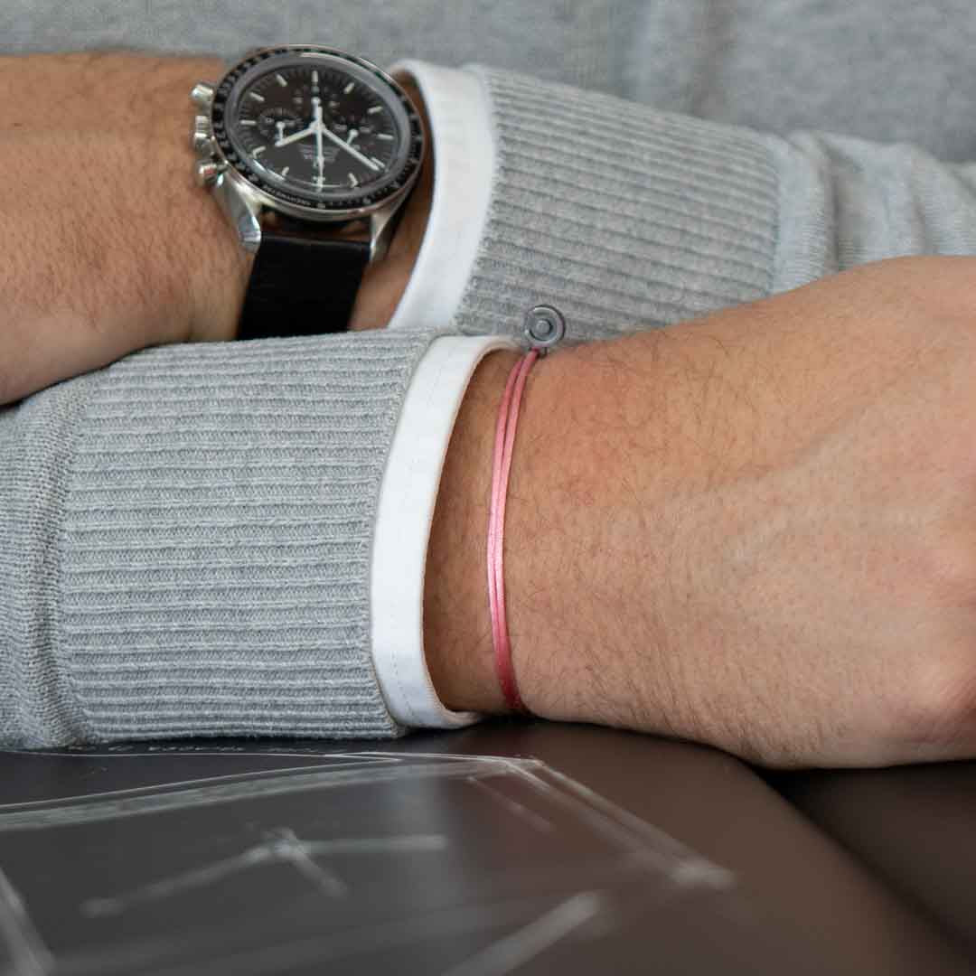 Roze Satijnen armband