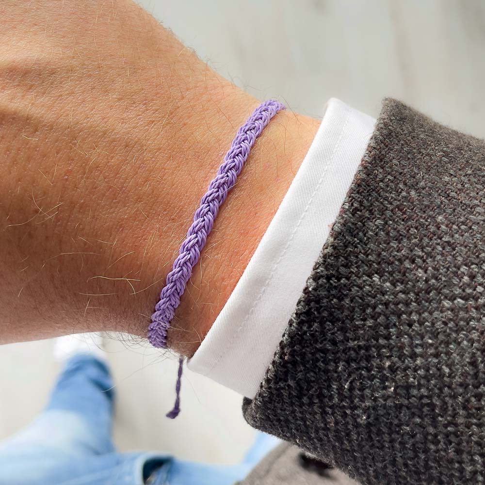 Purple And Black Beads Bracelet