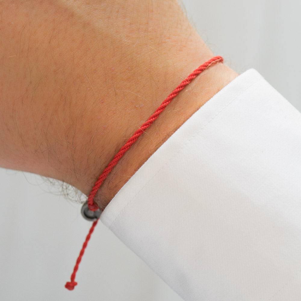 Red String Kabbalah Bracelet Adjustable Bracelet Mens Surfer Cord