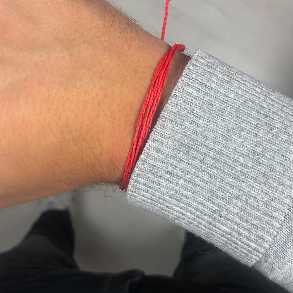 red faith bracelet